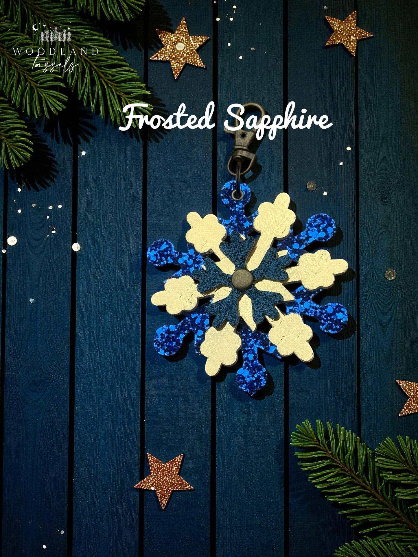 Snowflake Leather Purse Charm