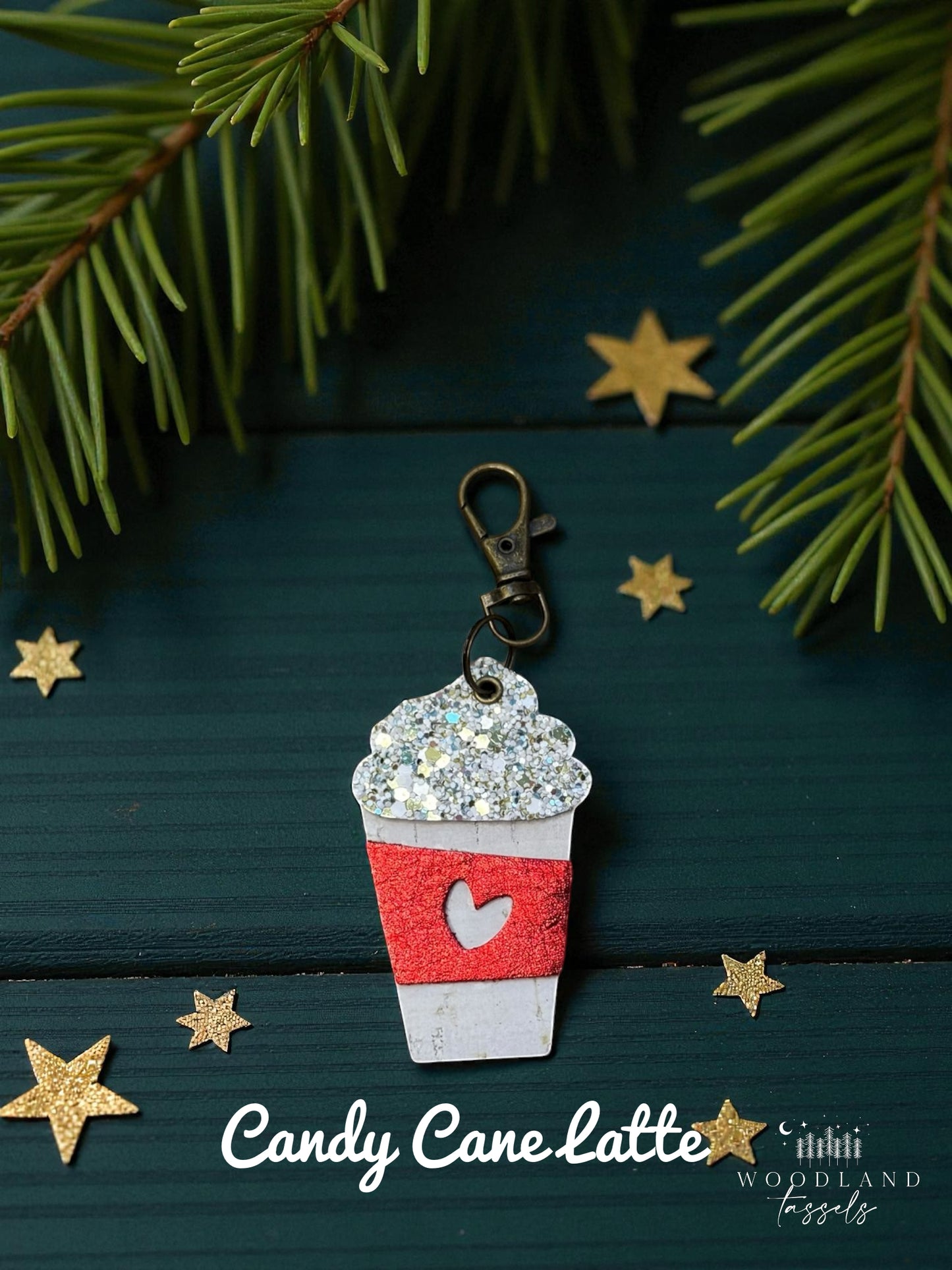 Latte Leather Purse Charm