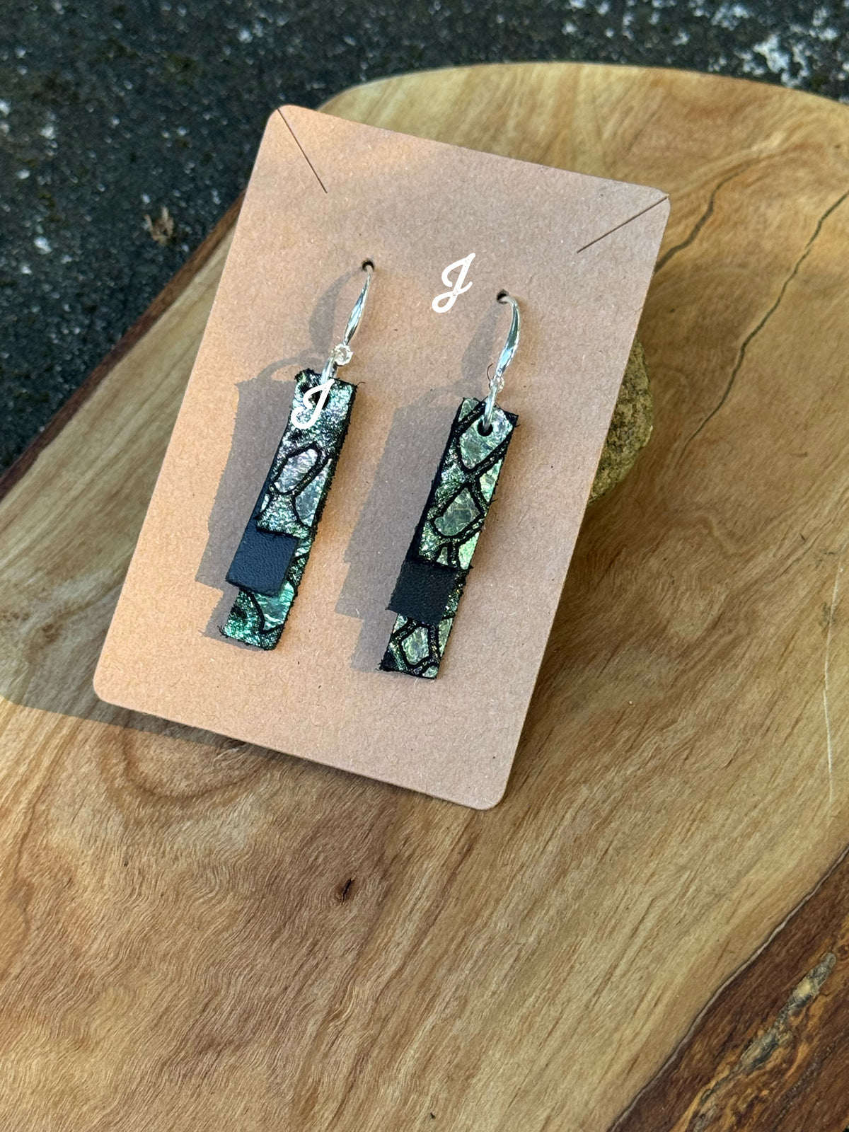 Leather Bar Earrings