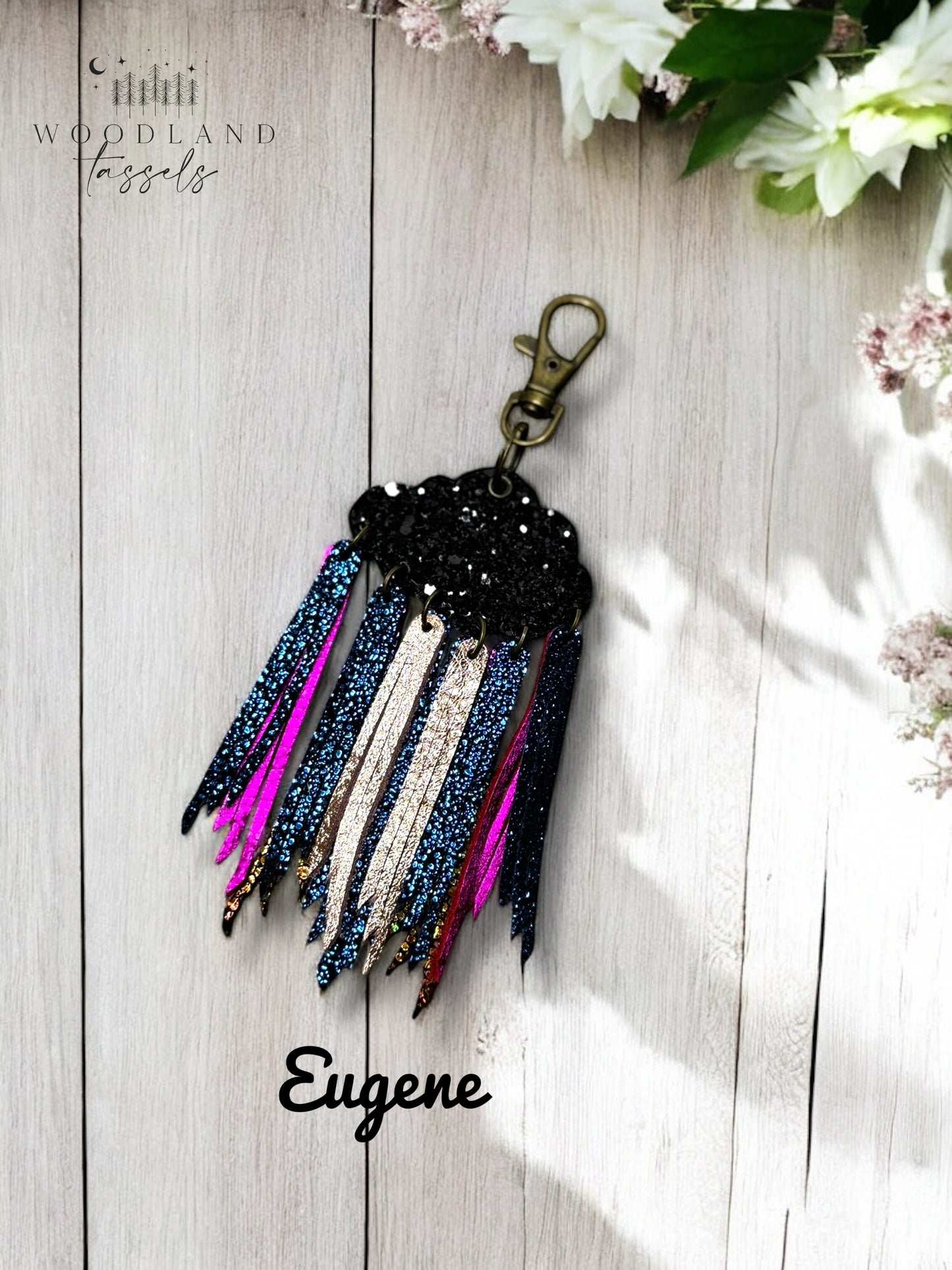 Cloudburst Leather Bag Charm✨