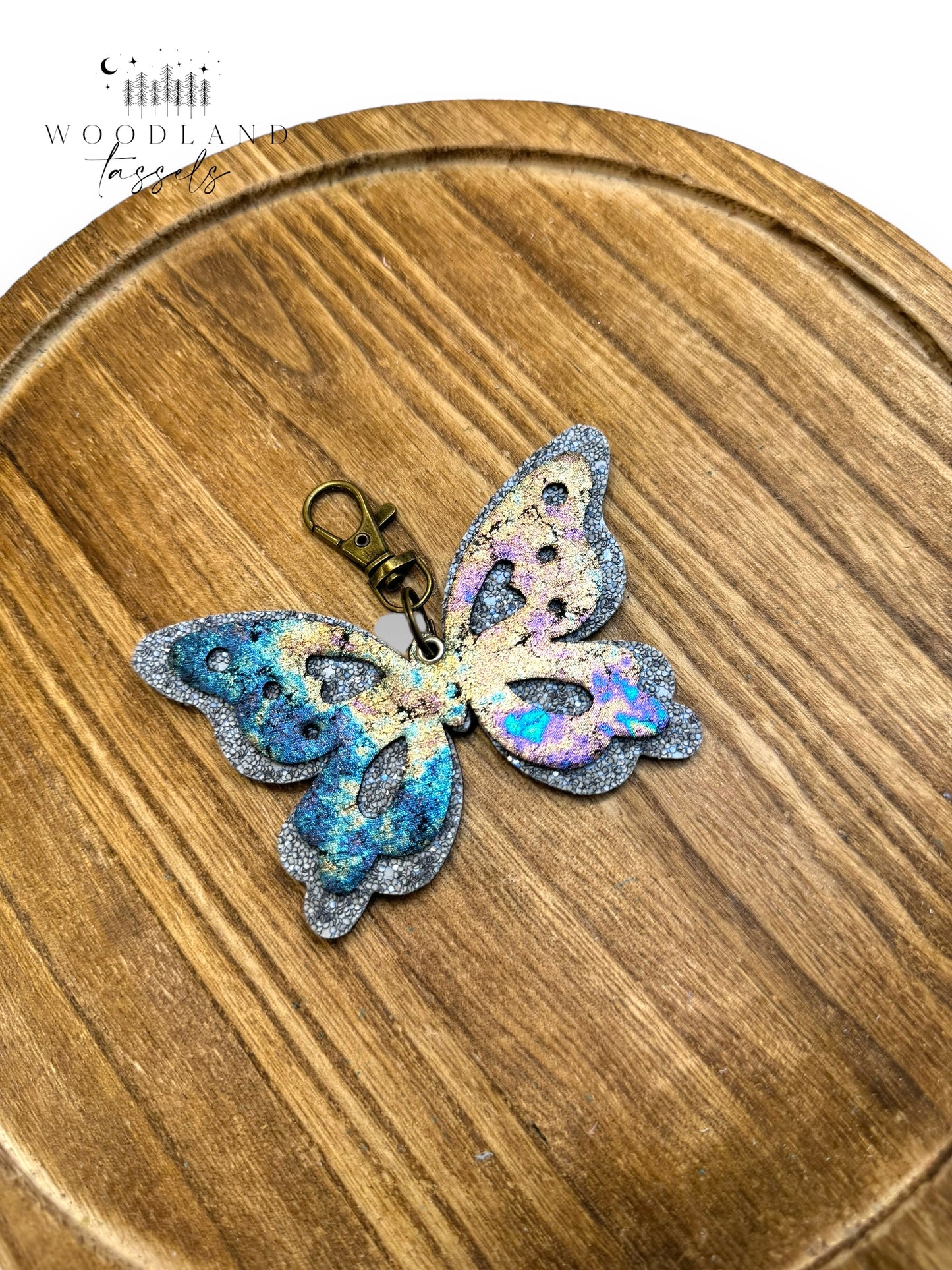 Butterfly Genuine Leather Charm