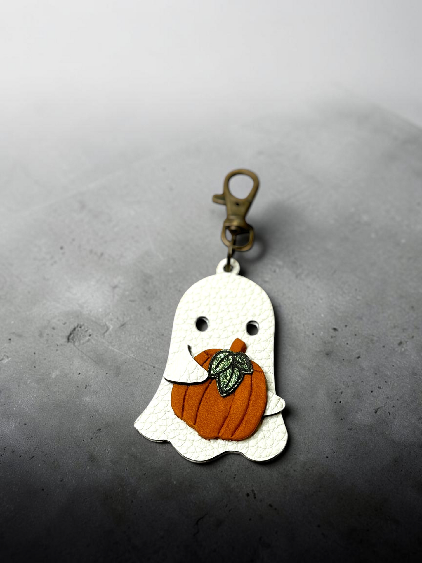 Ghostie Leather Bag Charm