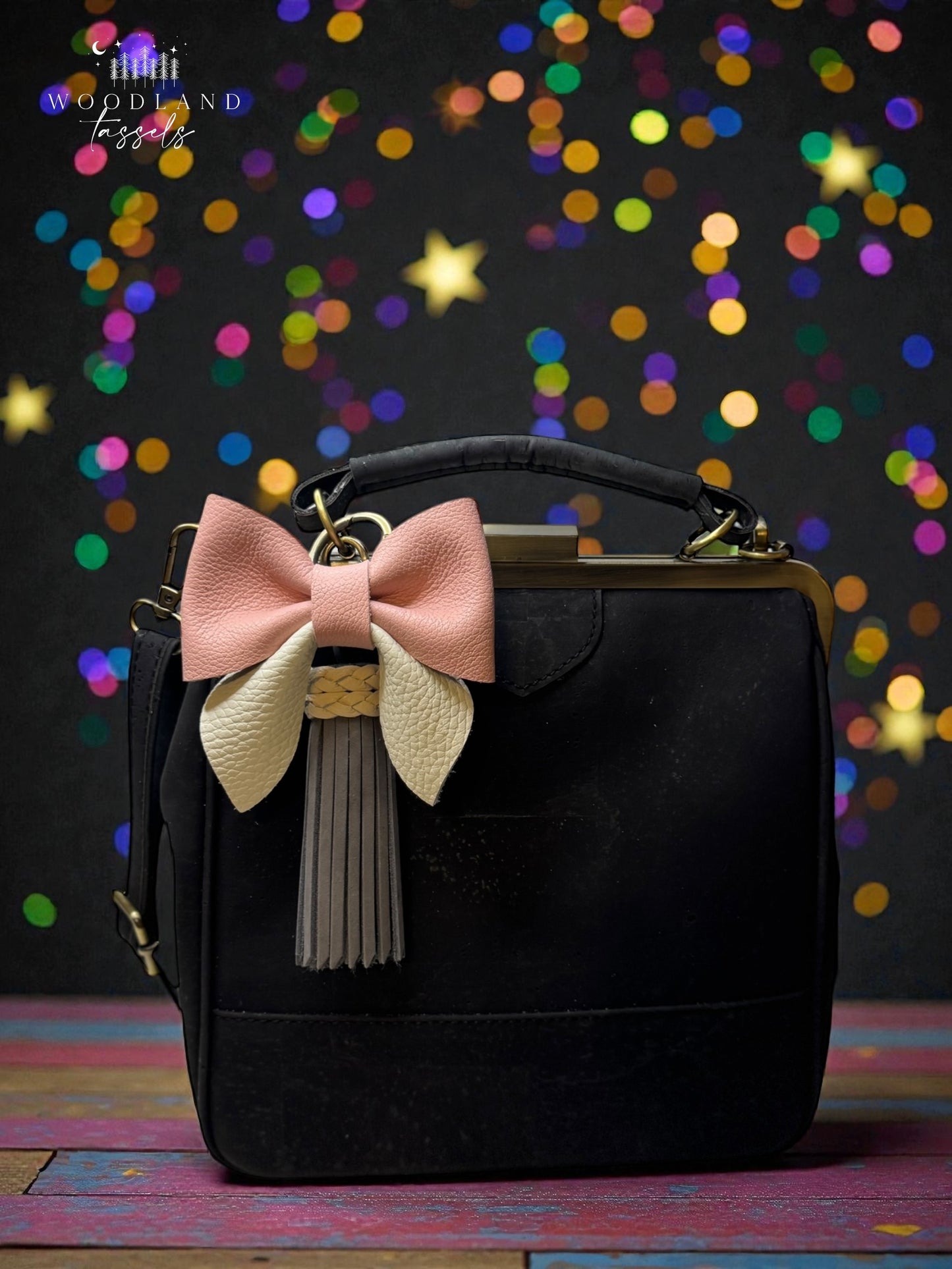 Leather Purse Bow- Starlight Collection✨