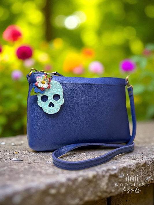 Sugar Skull Leather Bag Charms
