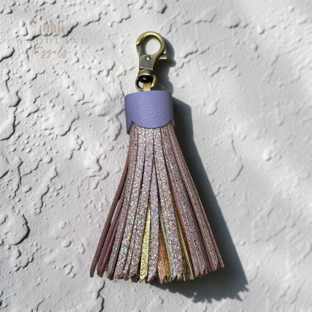 Twinkle Leather Tassel- Bag Charm