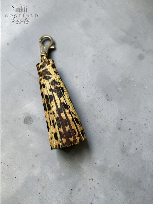 Little Leopard Leather Tassel