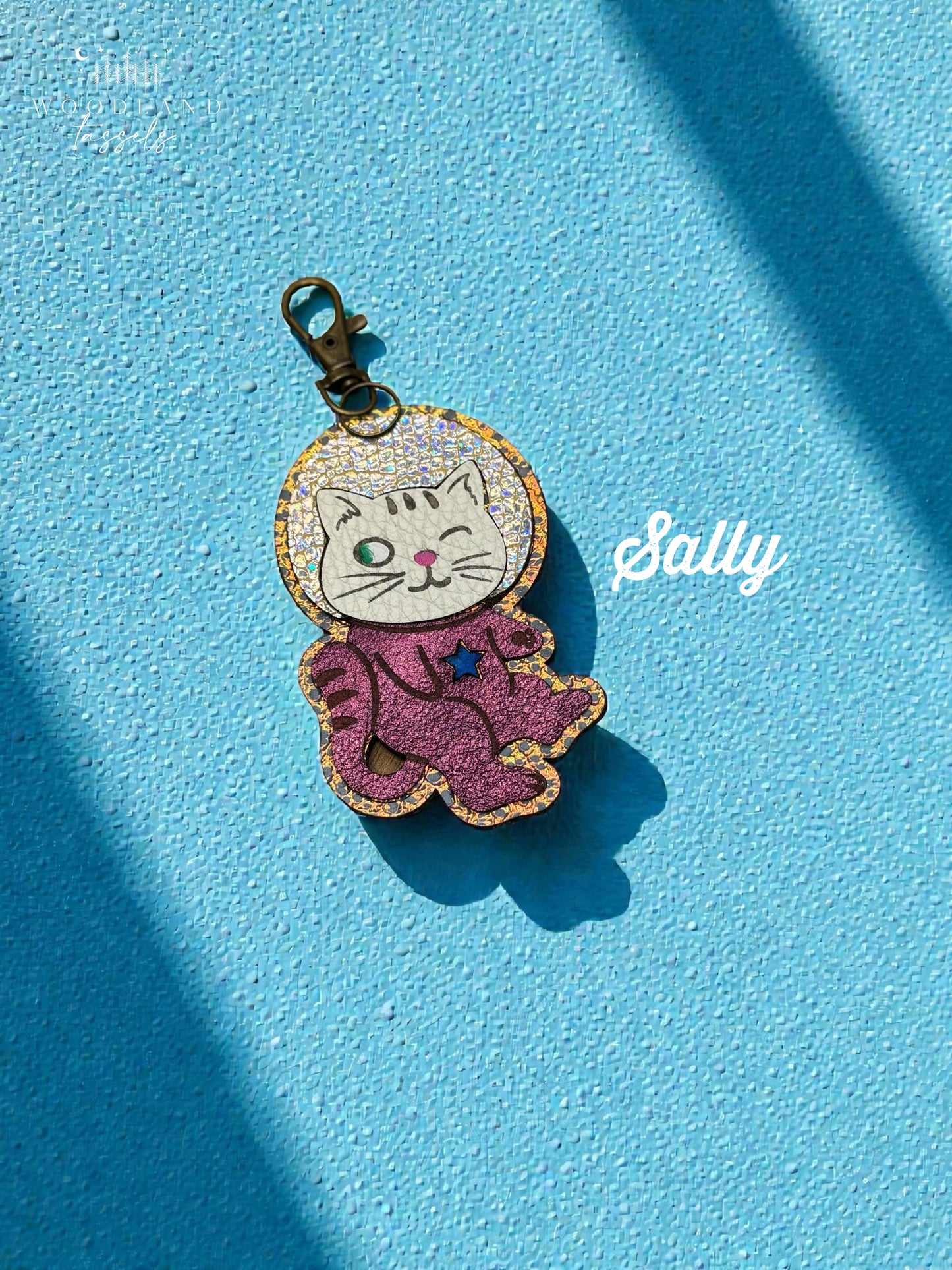 Astro Cat Leather Bag Charm