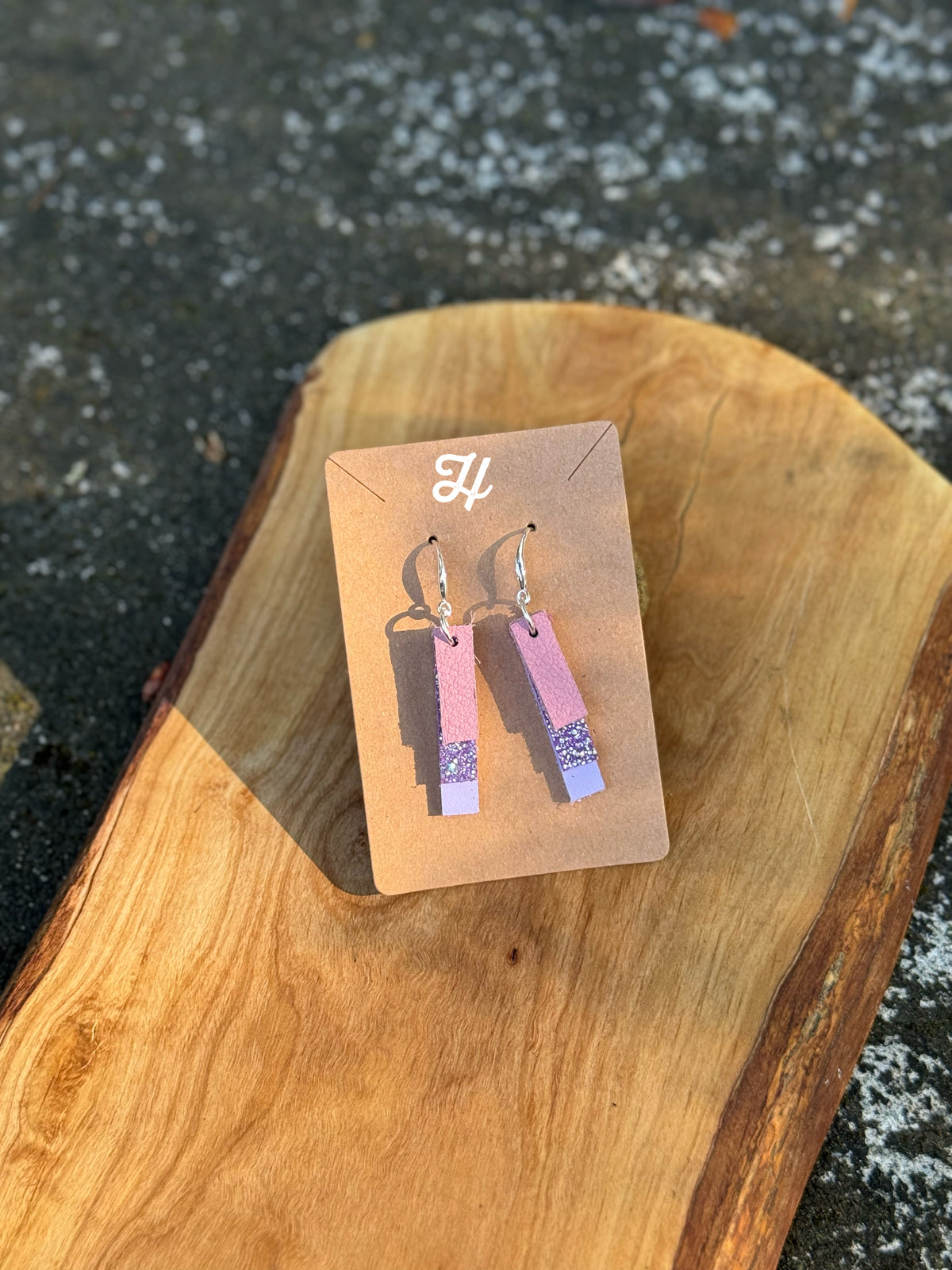 Leather Bar Earrings