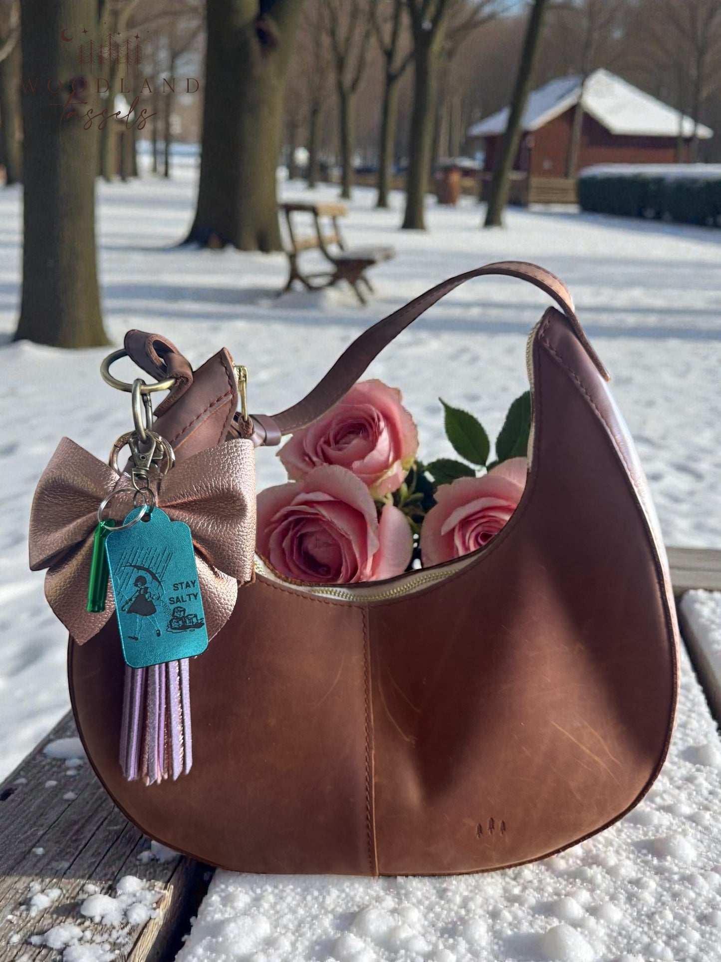 Stay Salty Leather Purse Charm