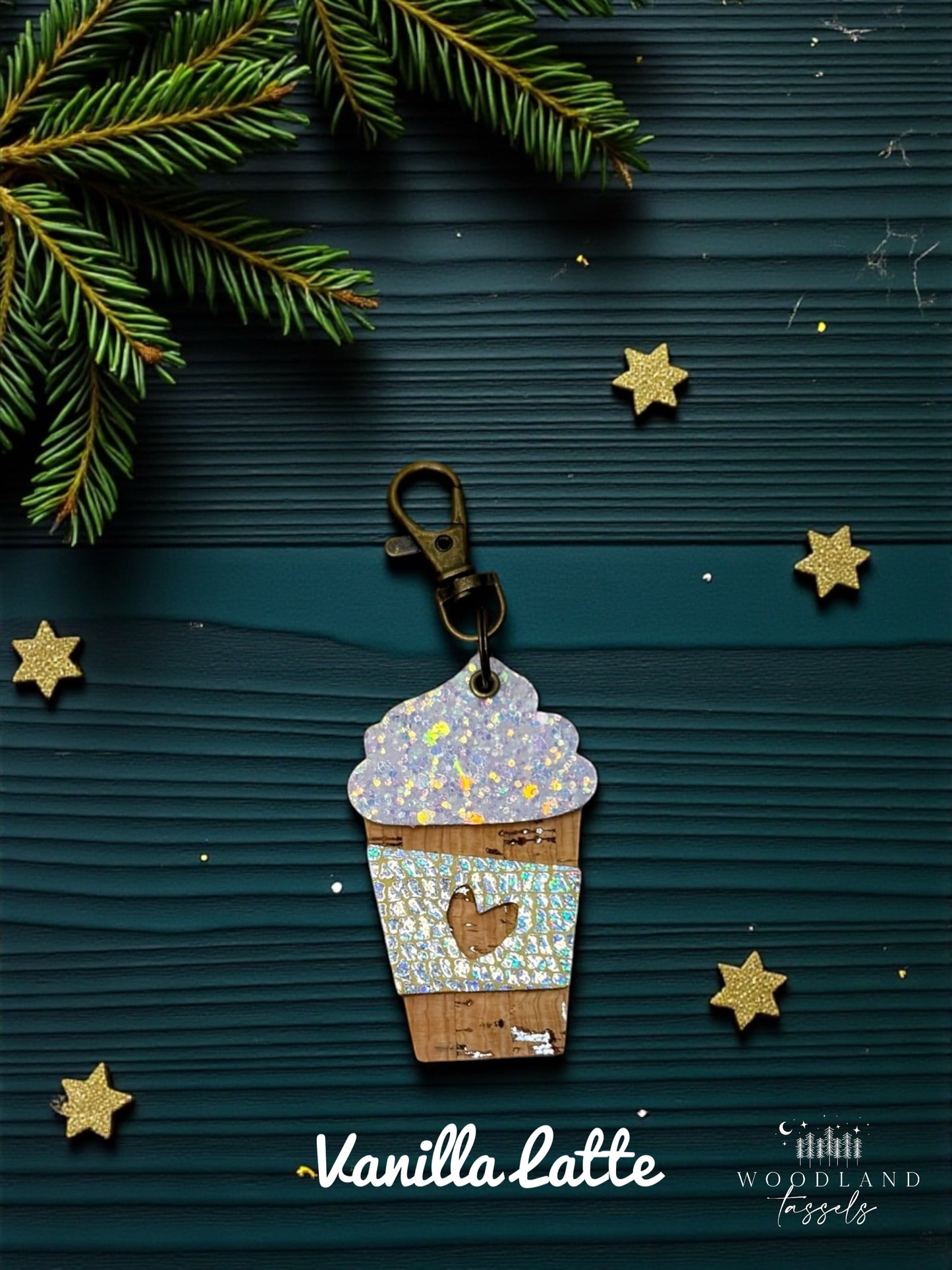 Latte Leather Purse Charm