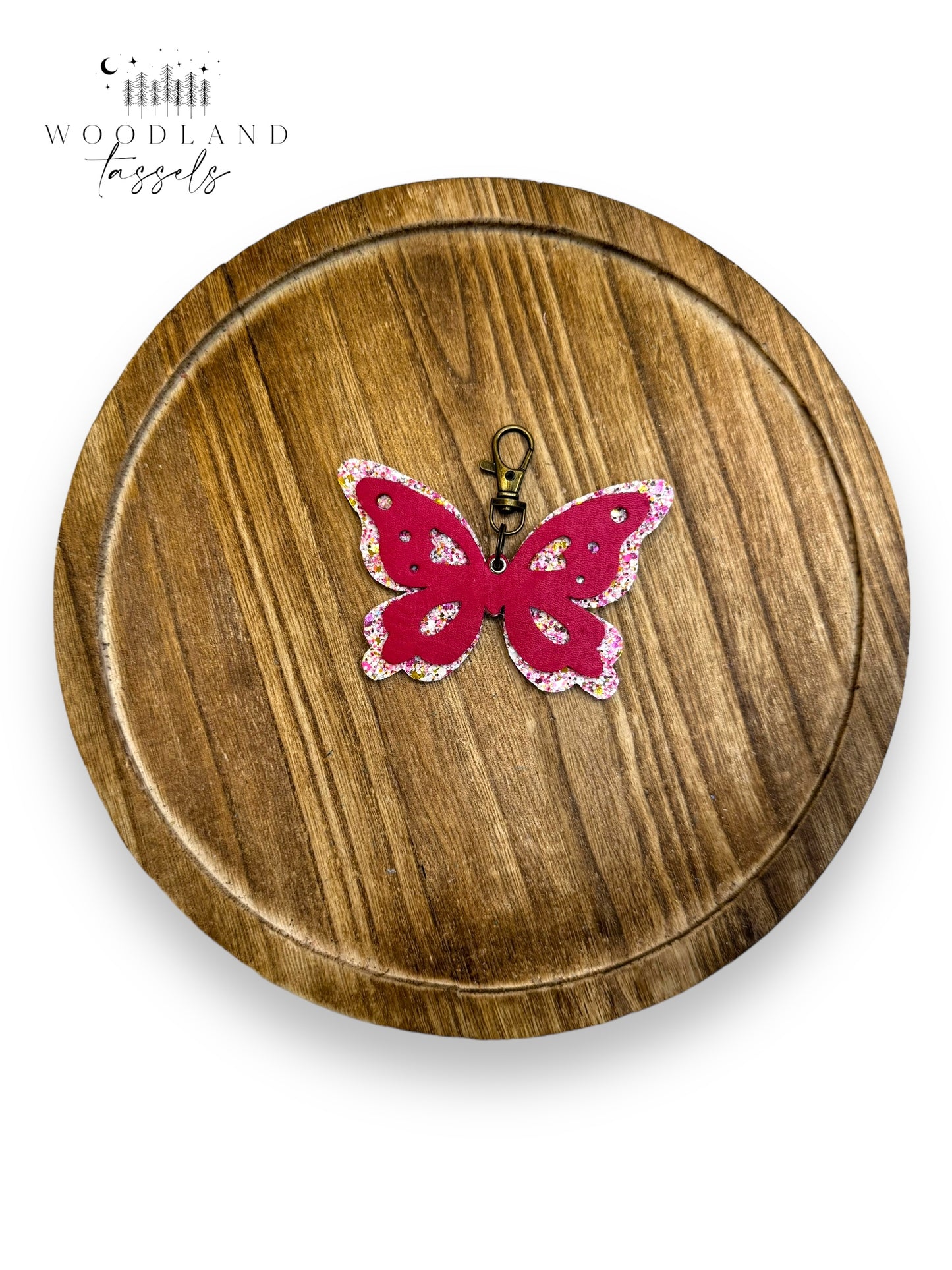 Butterfly Genuine Leather Charm