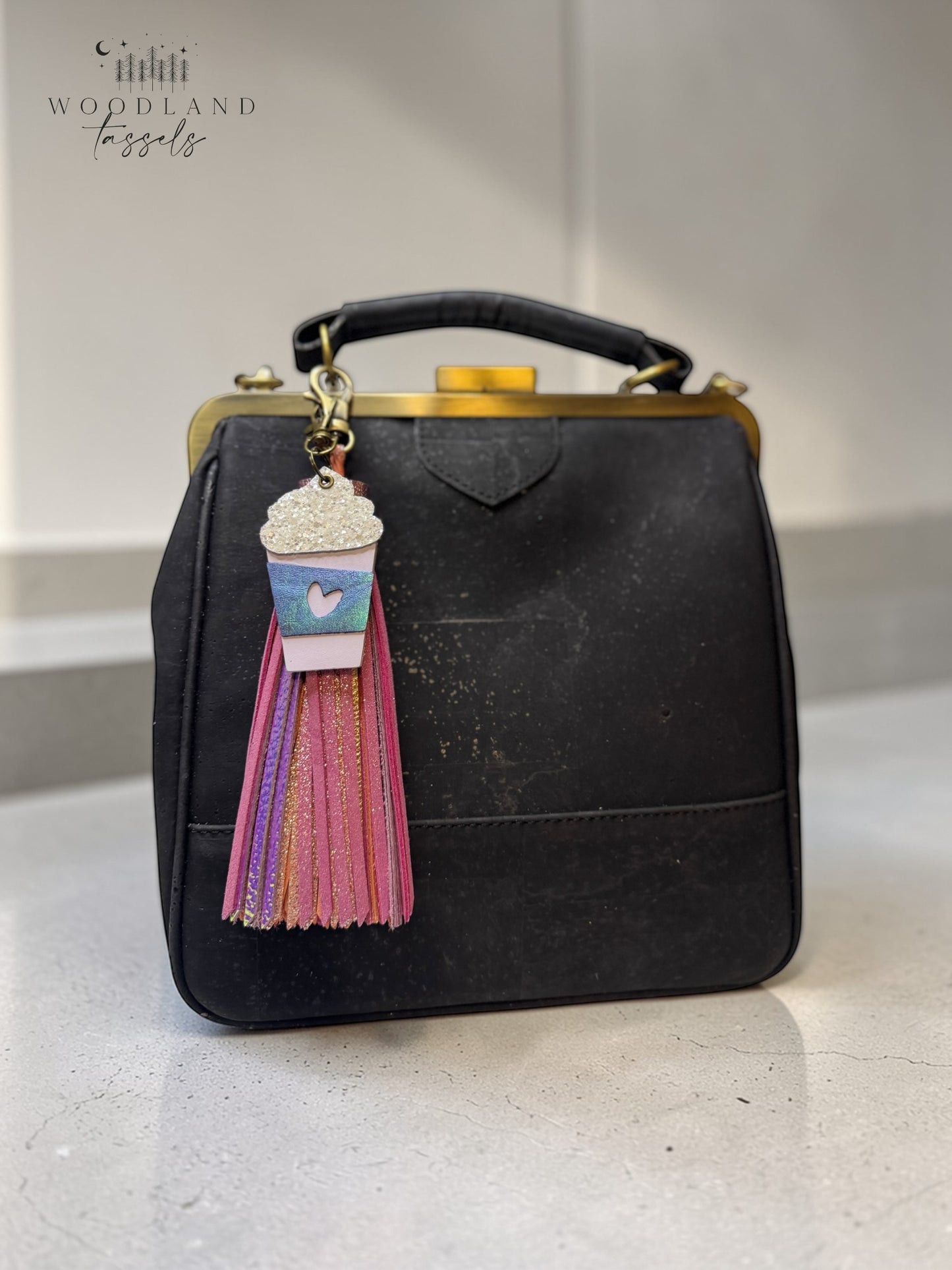 Latte Leather Bag Charms