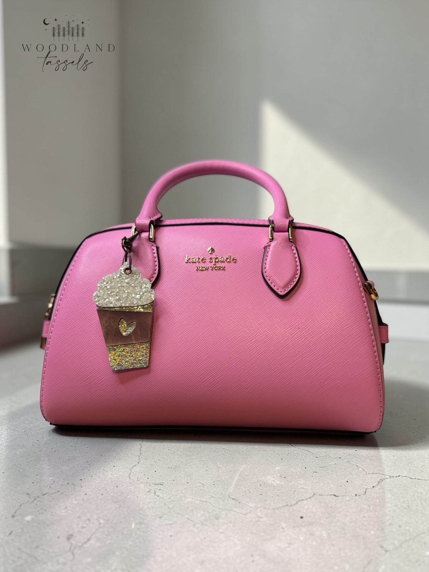 Latte Leather Bag Charms