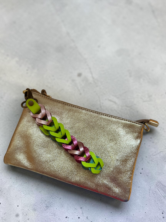 Woodland Link Leather Chain Wristlet