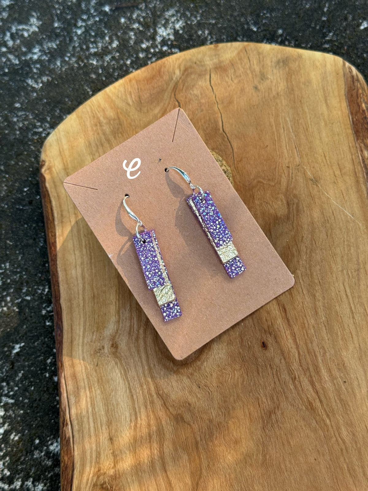 Leather Bar Earrings