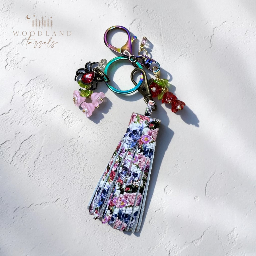 Petite Leather Tassel + Tiny Treasures Bag Charm