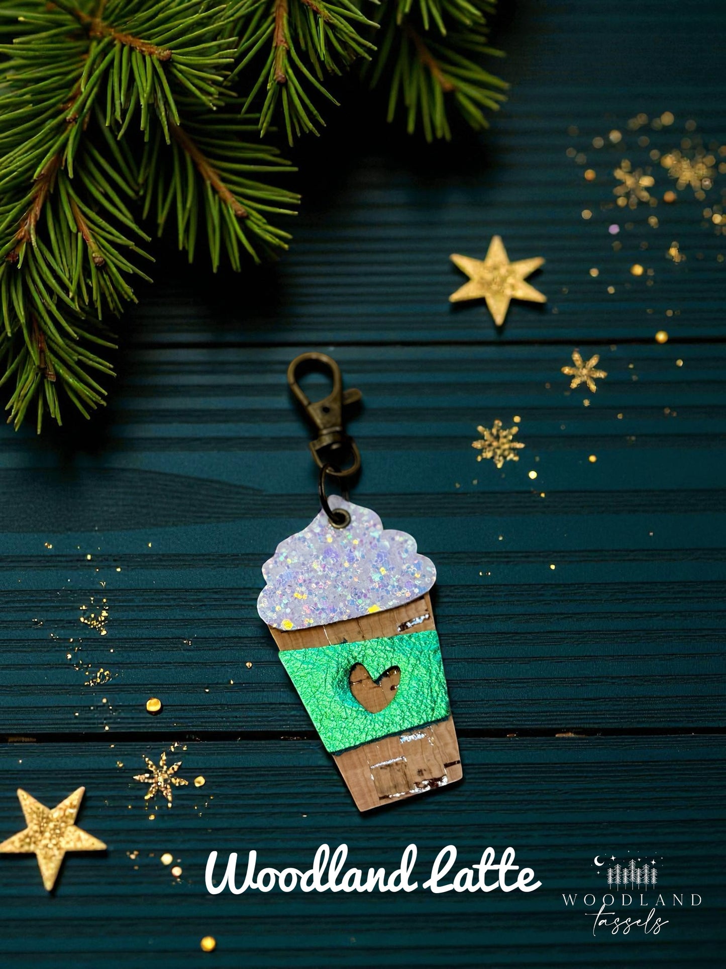 Latte Leather Purse Charm