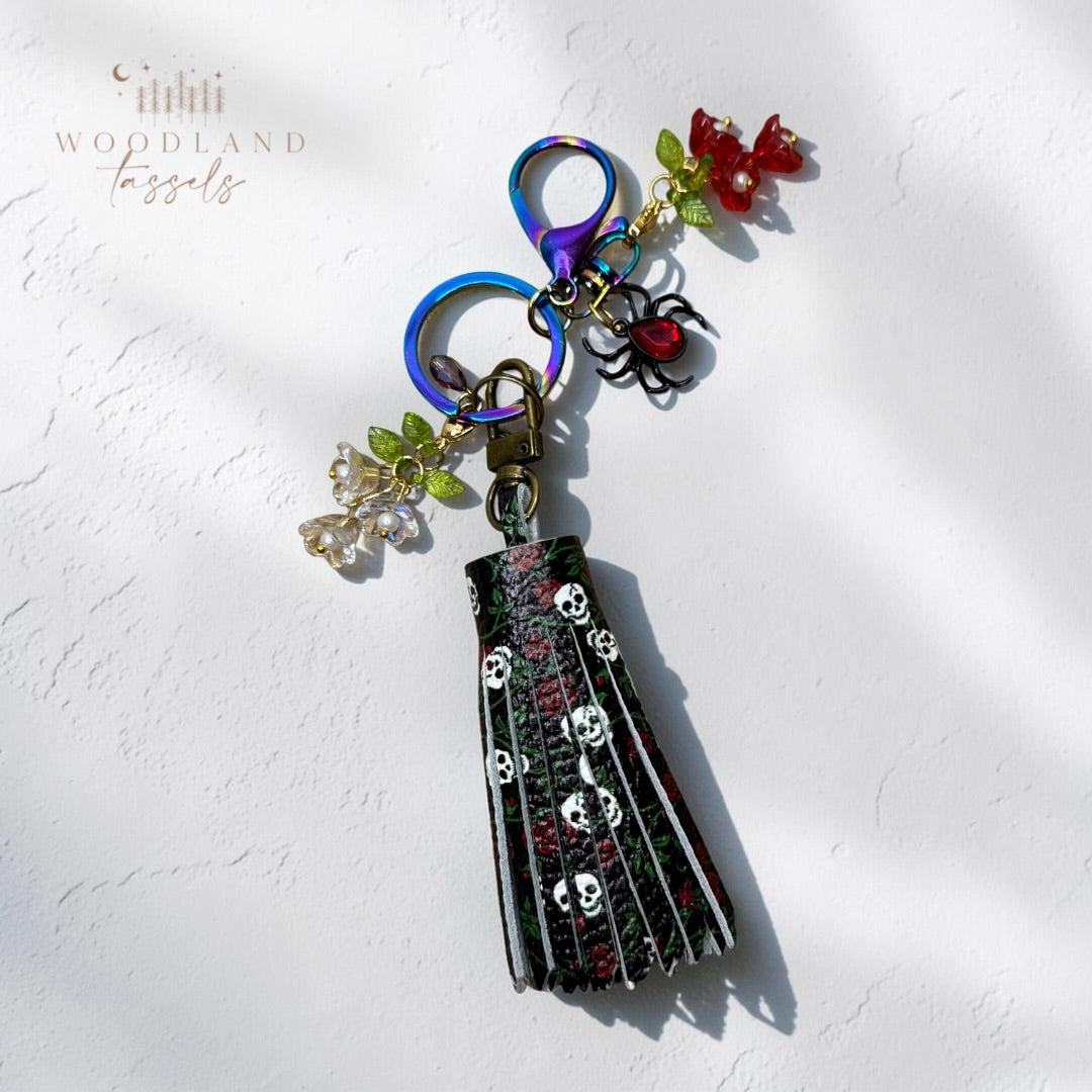 Petite Leather Tassel + Tiny Treasures Bag Charm