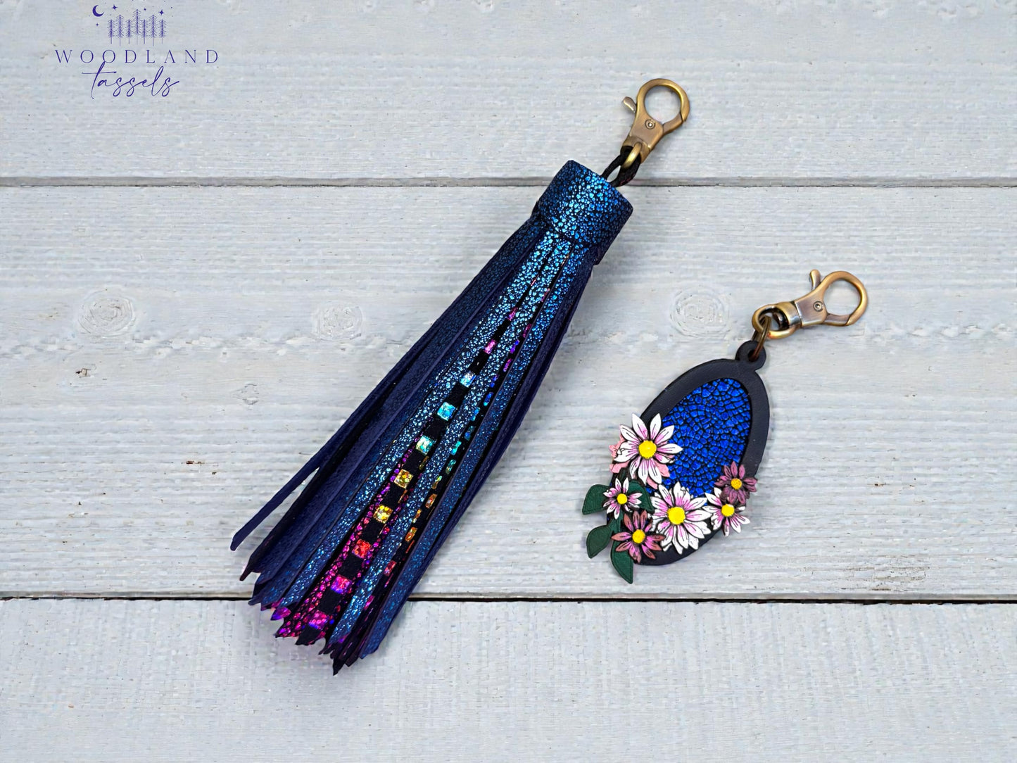 Marine Rainbow Leather Tassel