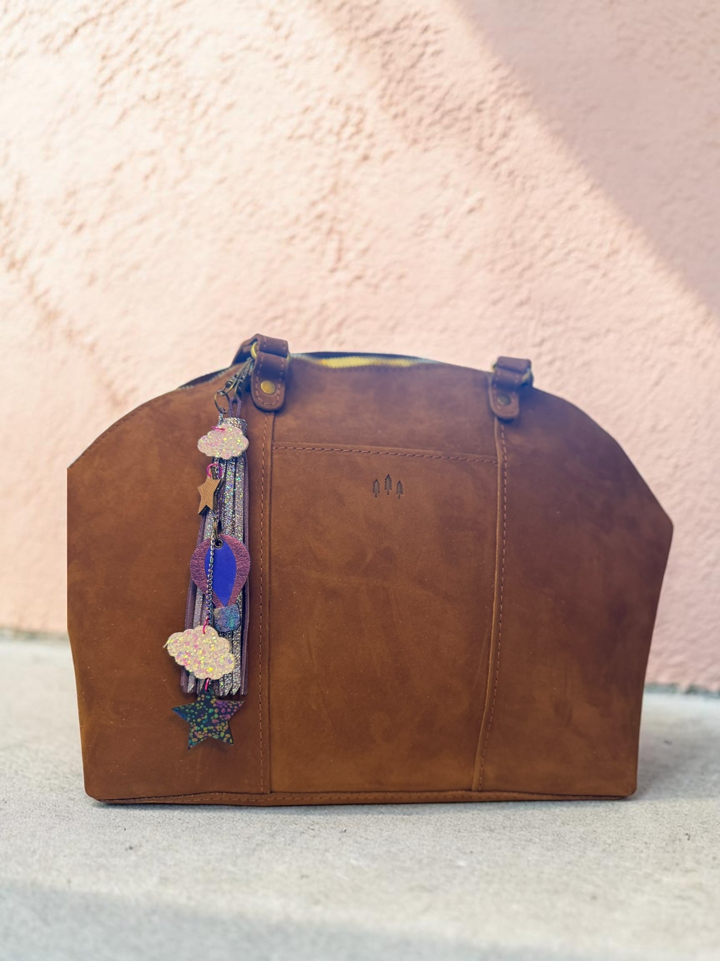 Skybound Leather Bag Charm