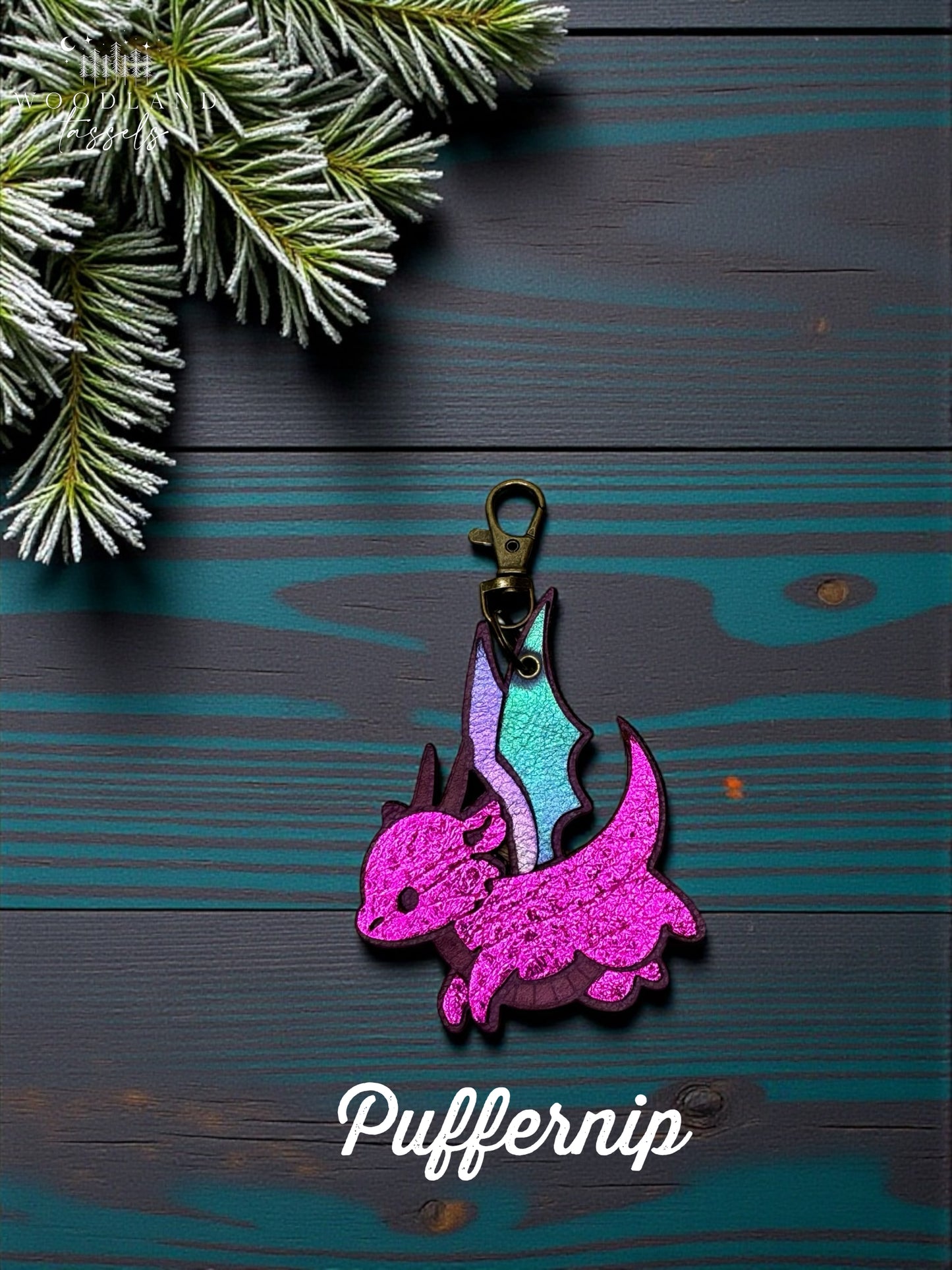 Dragon Leather Purse Charm