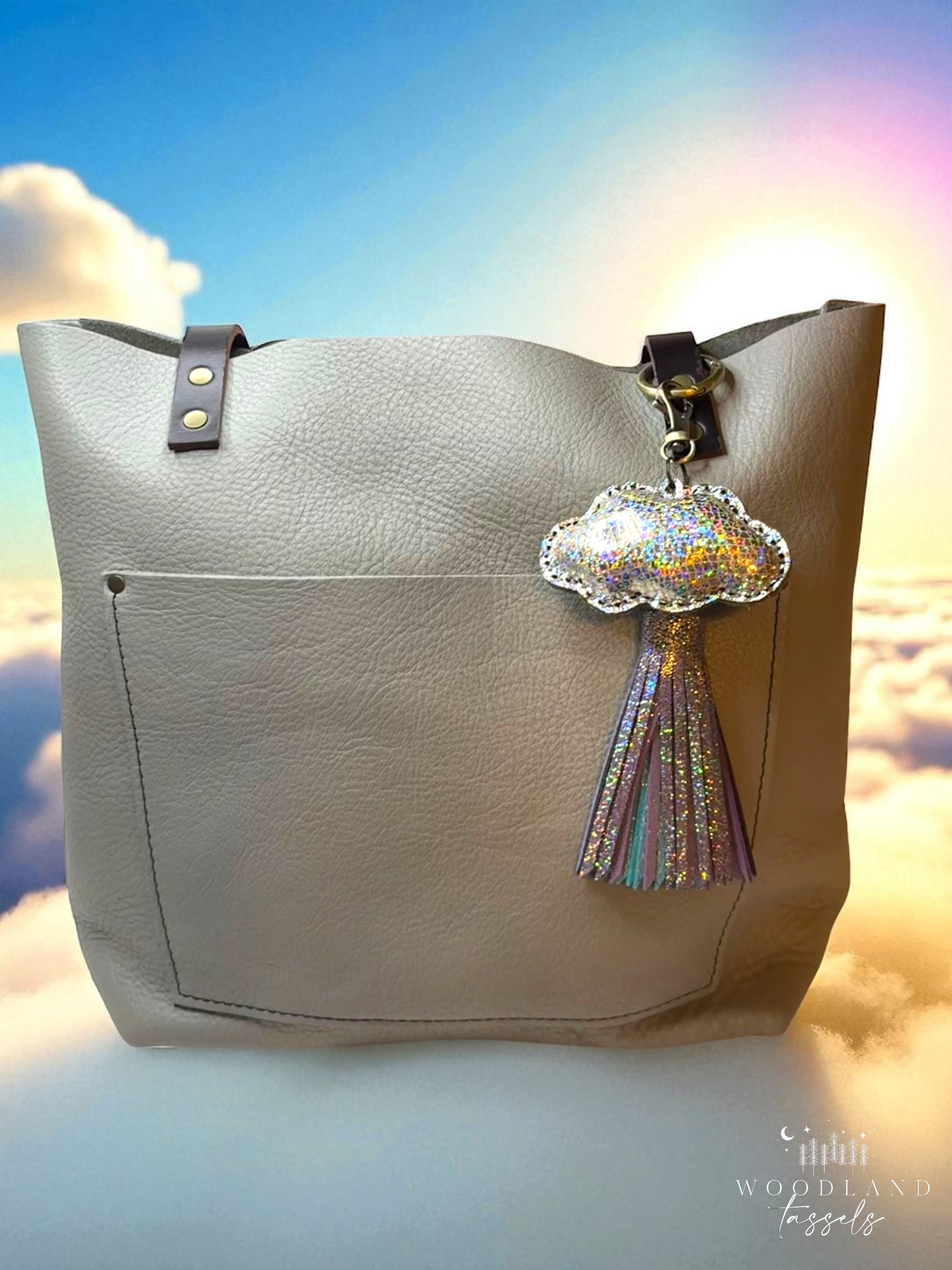 Puffy Cloud Purse Charm