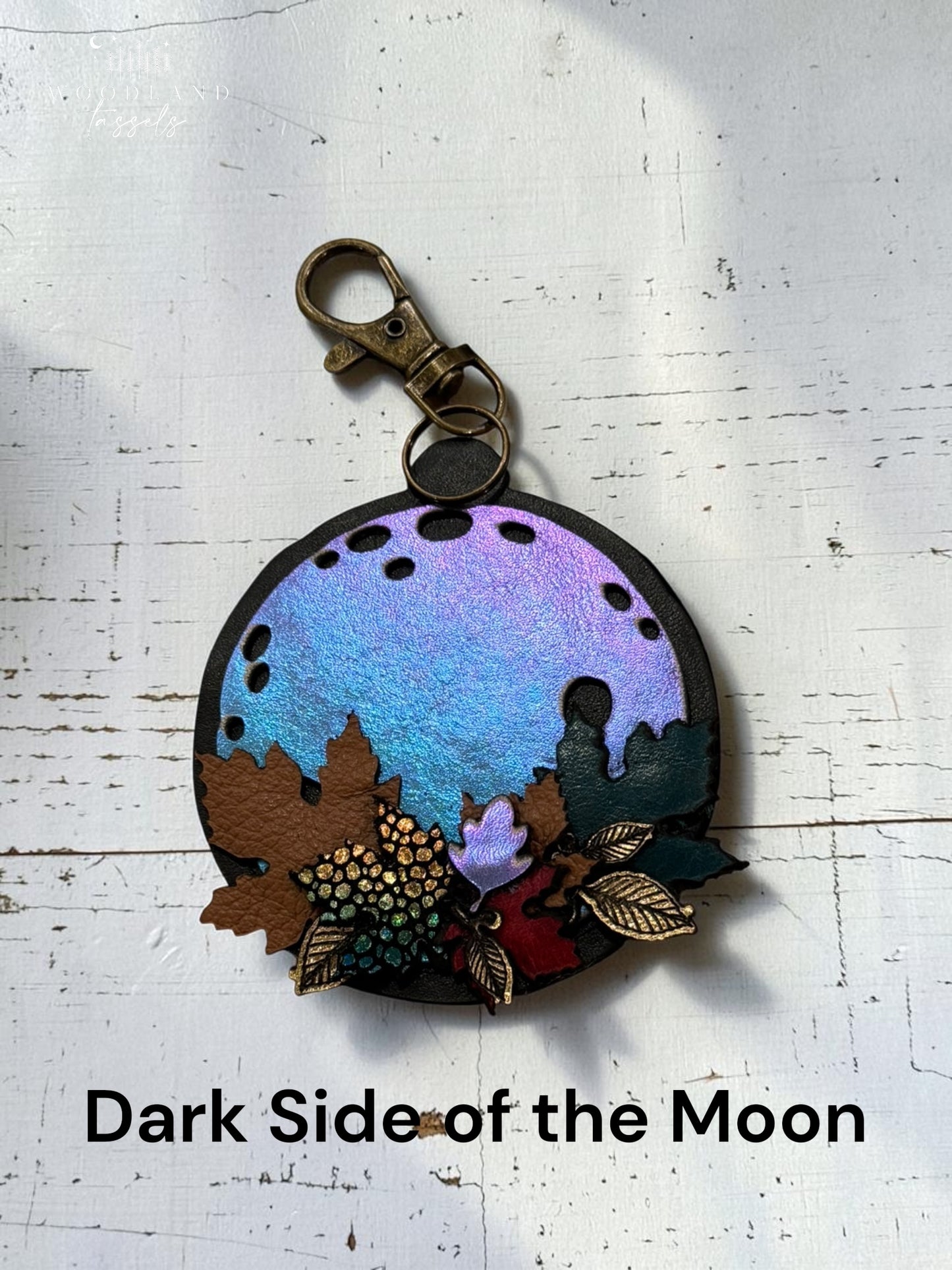 Harvest Moon Leather Bag Charm