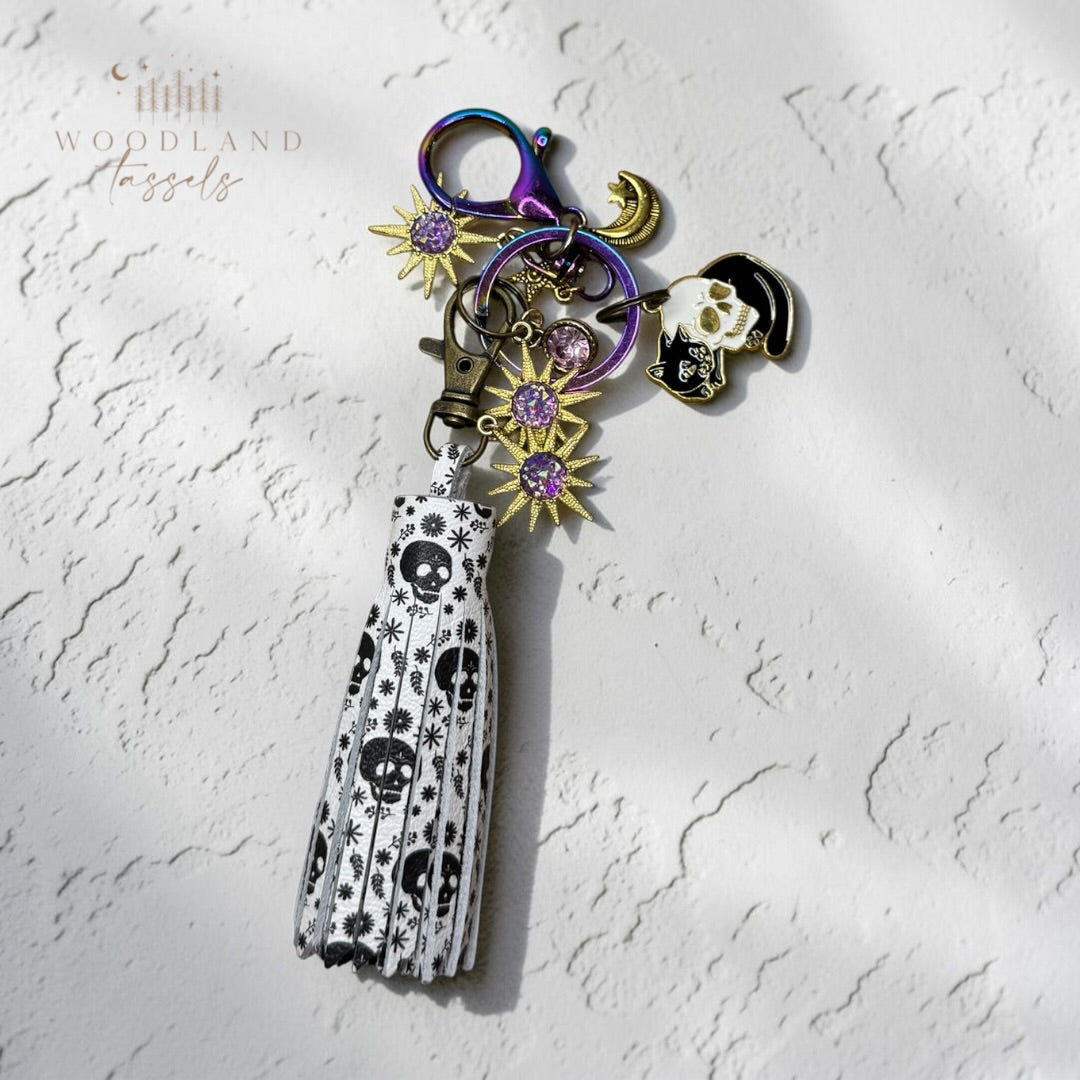 Petite Leather Tassel + Tiny Treasures Bag Charm