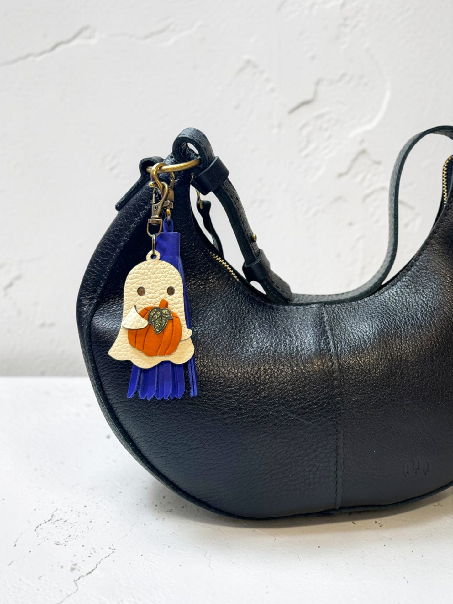 Ghostie Leather Bag Charm