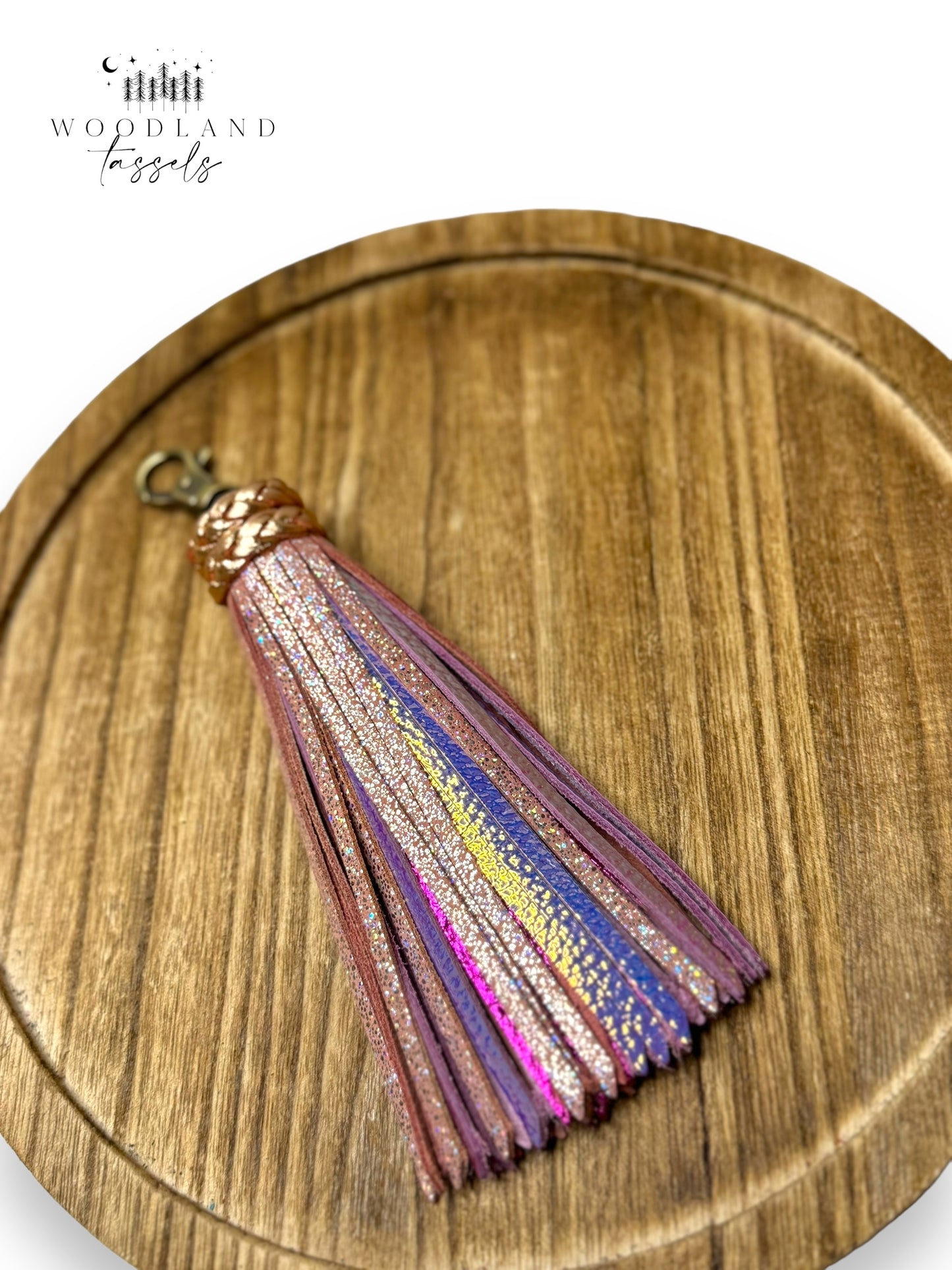 Peach Queen Leather Tassel