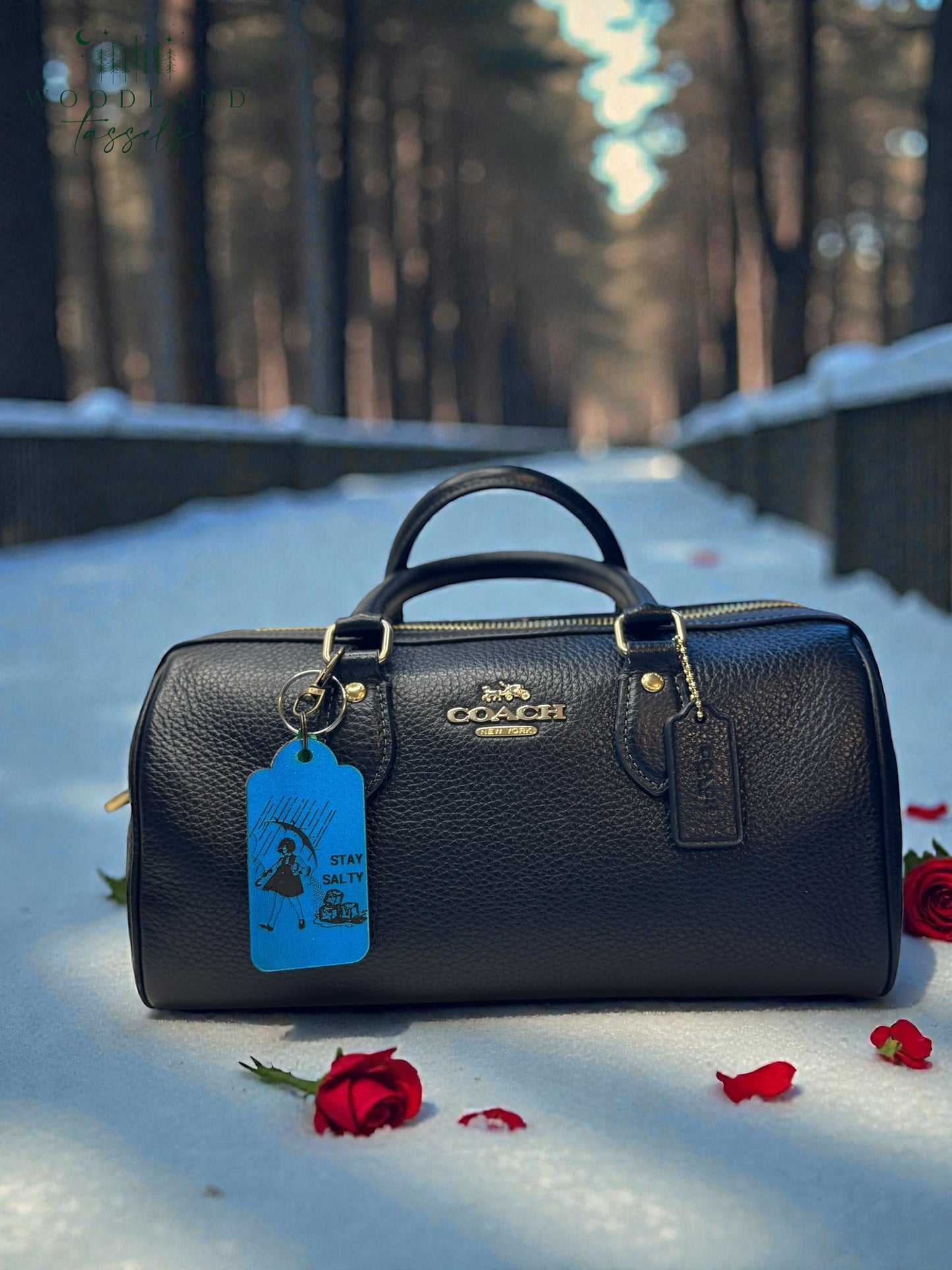 Stay Salty Leather Purse Charm