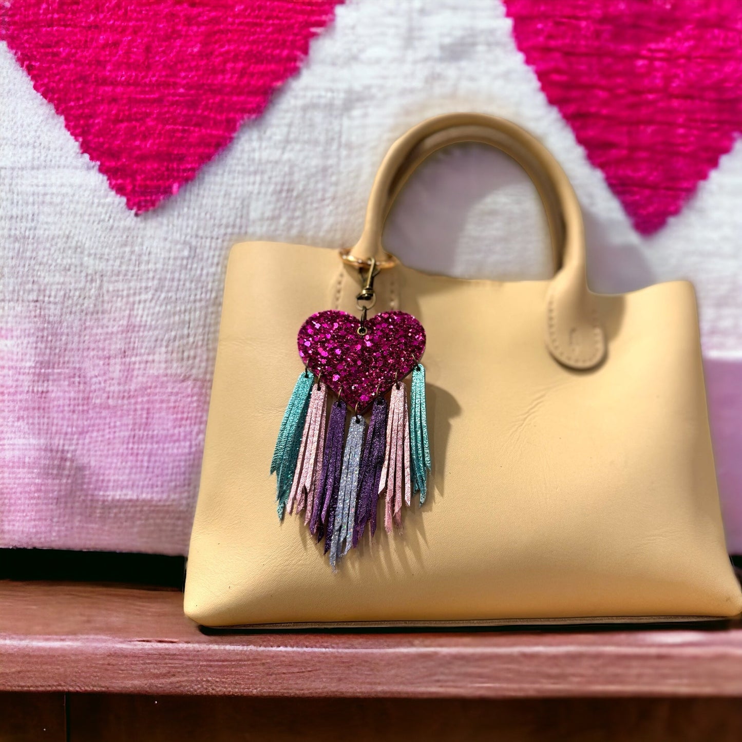 Sweetheart Leather Bag Charm