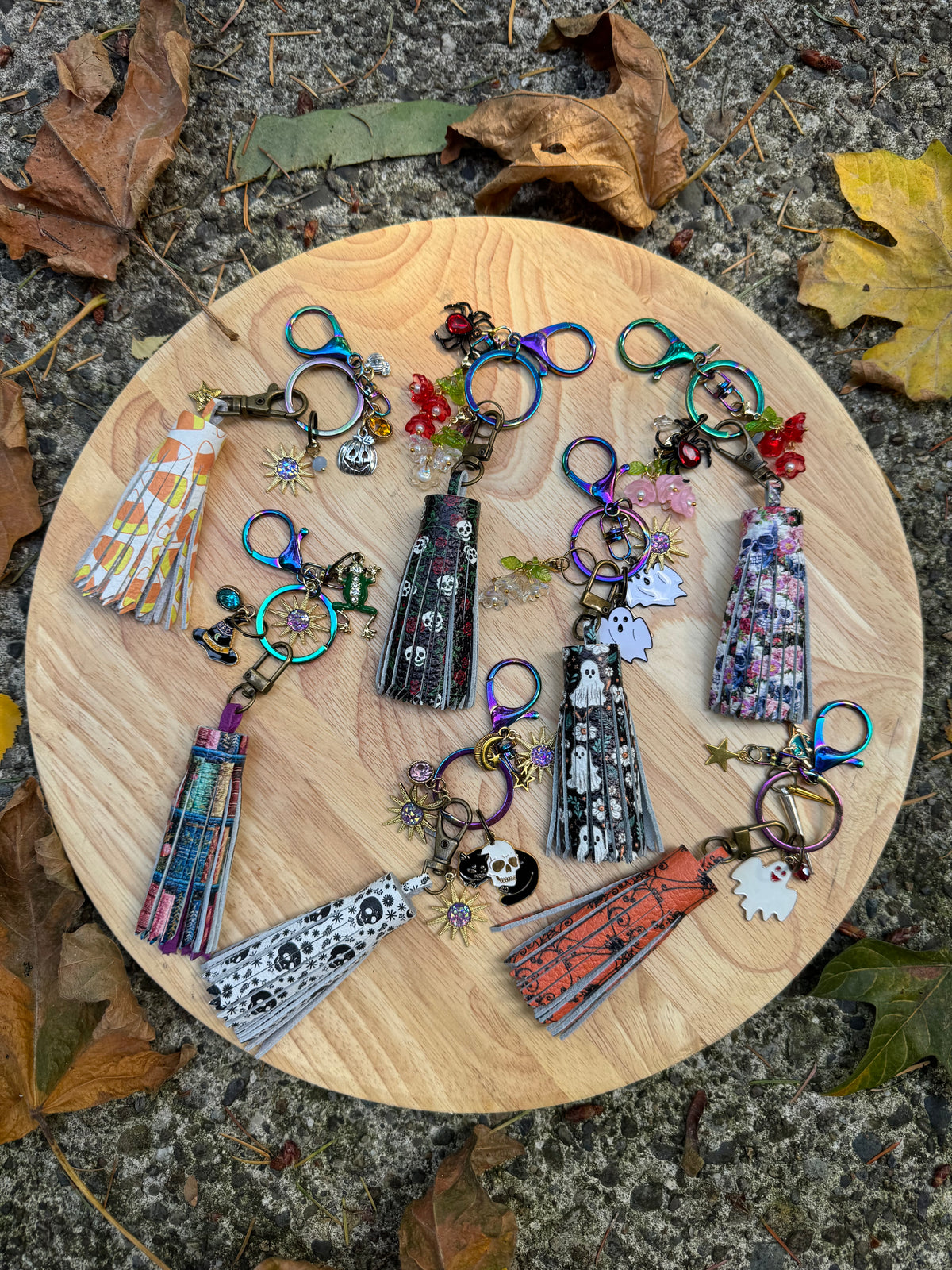 Petite Leather Tassel + Tiny Treasures Bag Charm