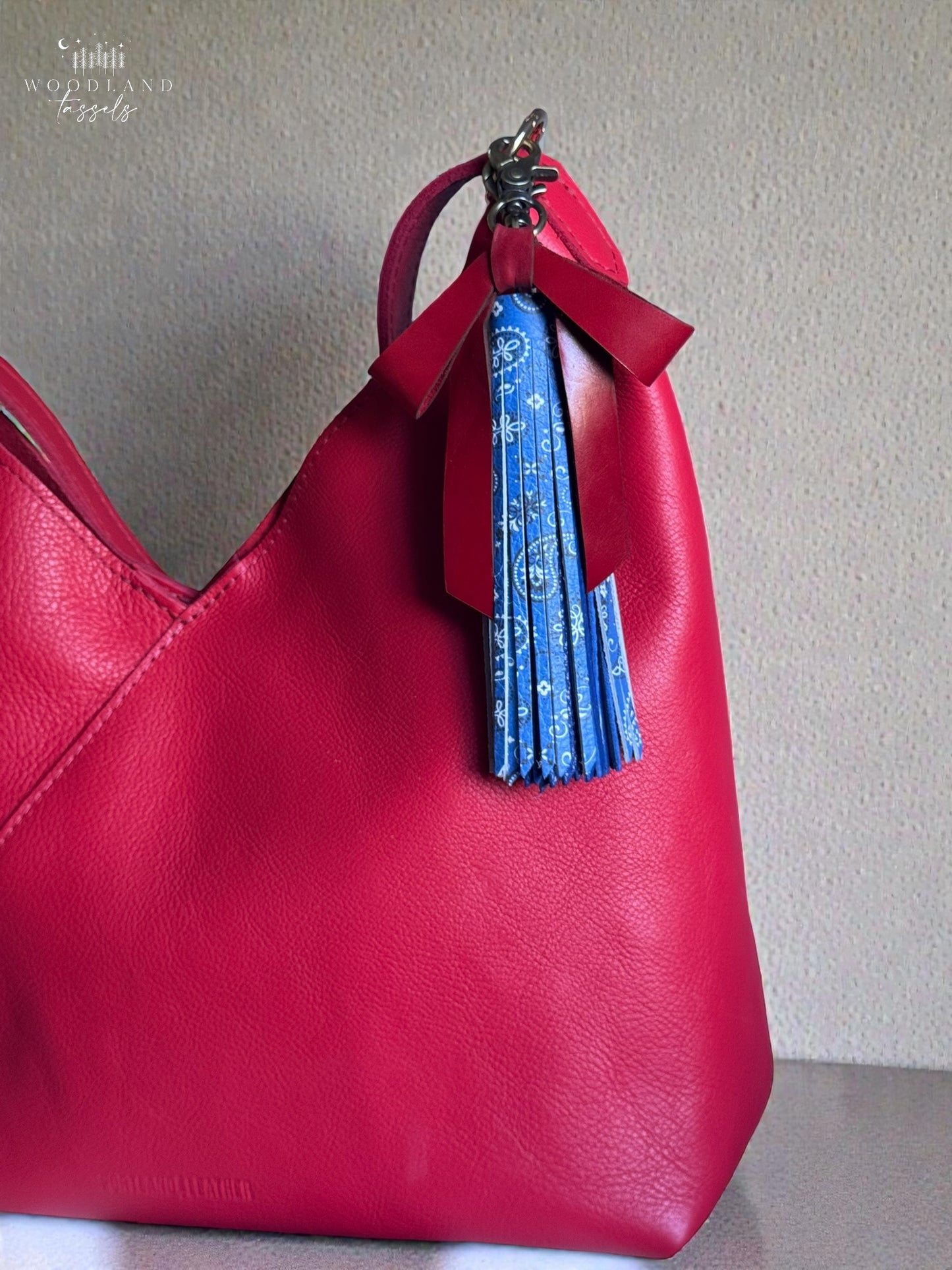 Bandana Leather Tassel