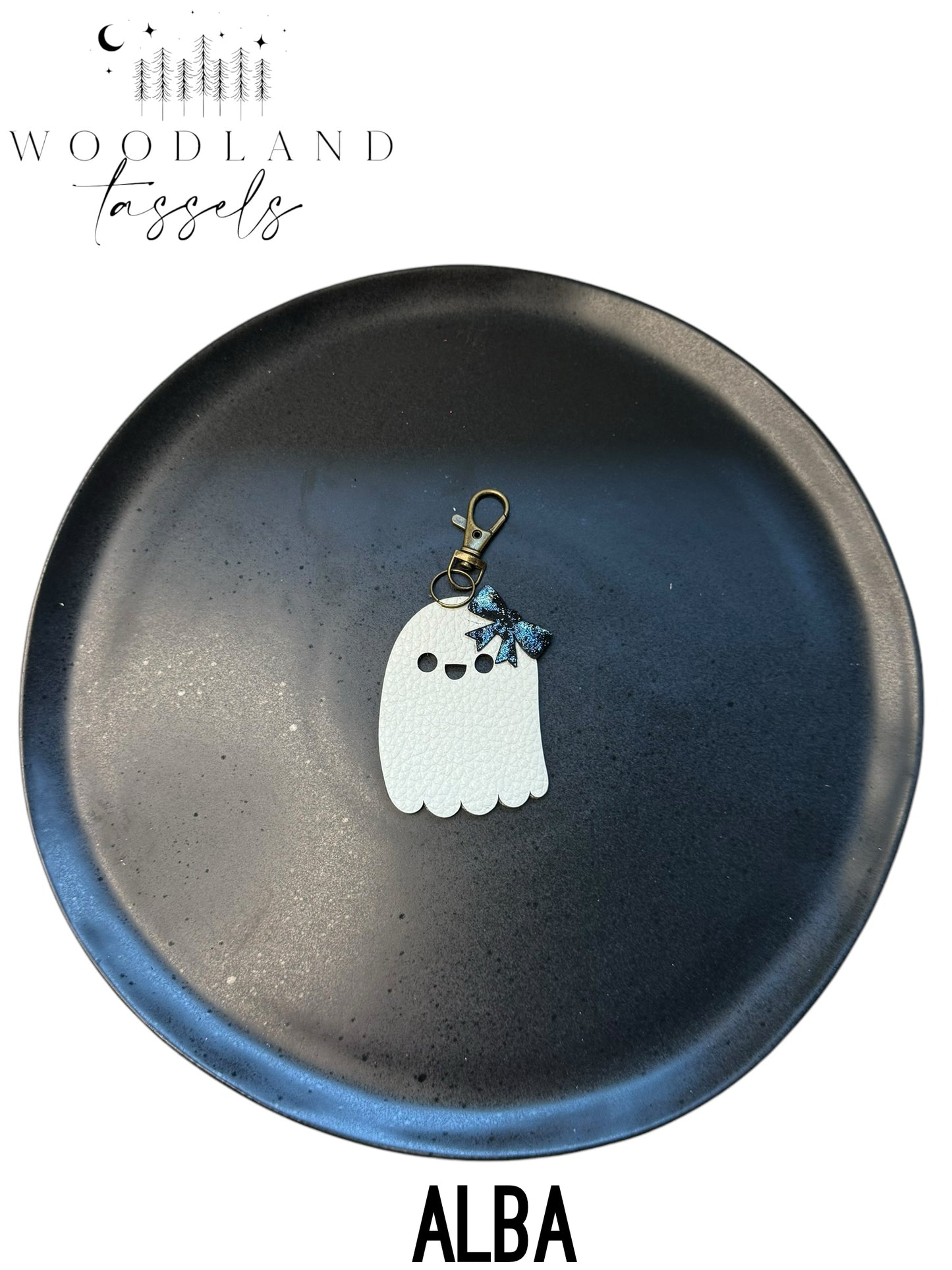 Ghostie Leather Bag Charm