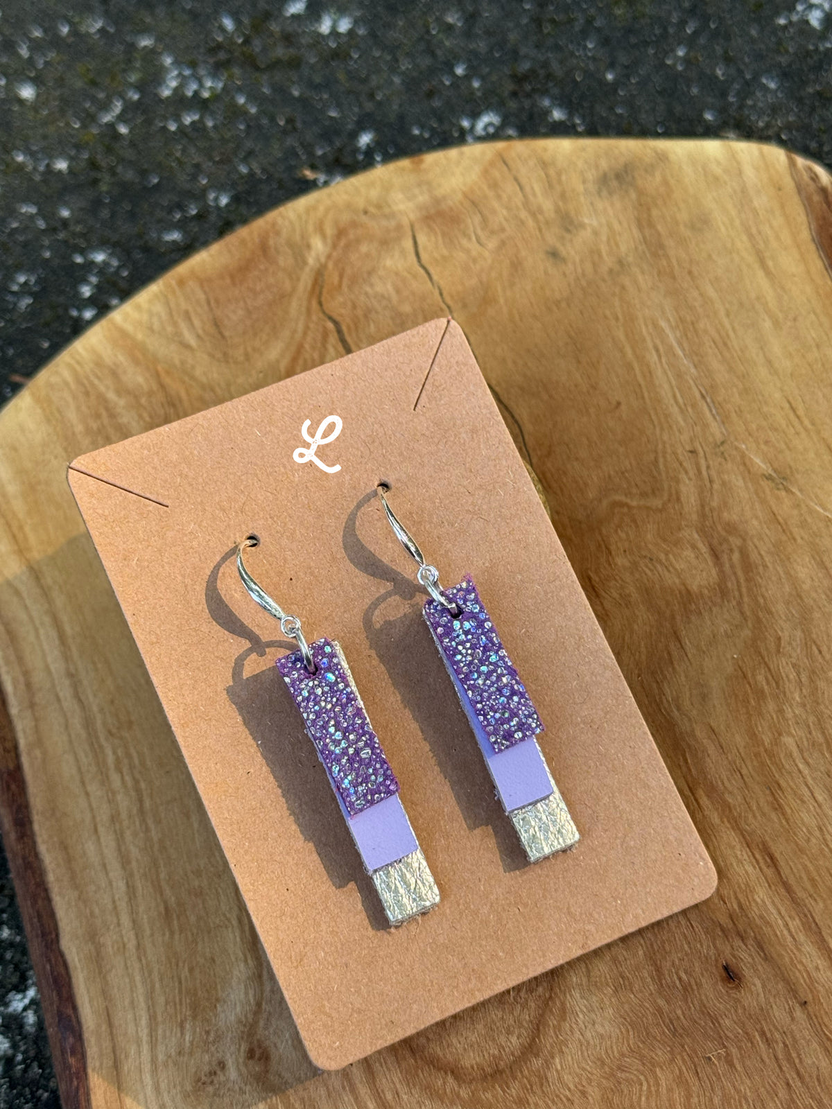 Leather Bar Earrings