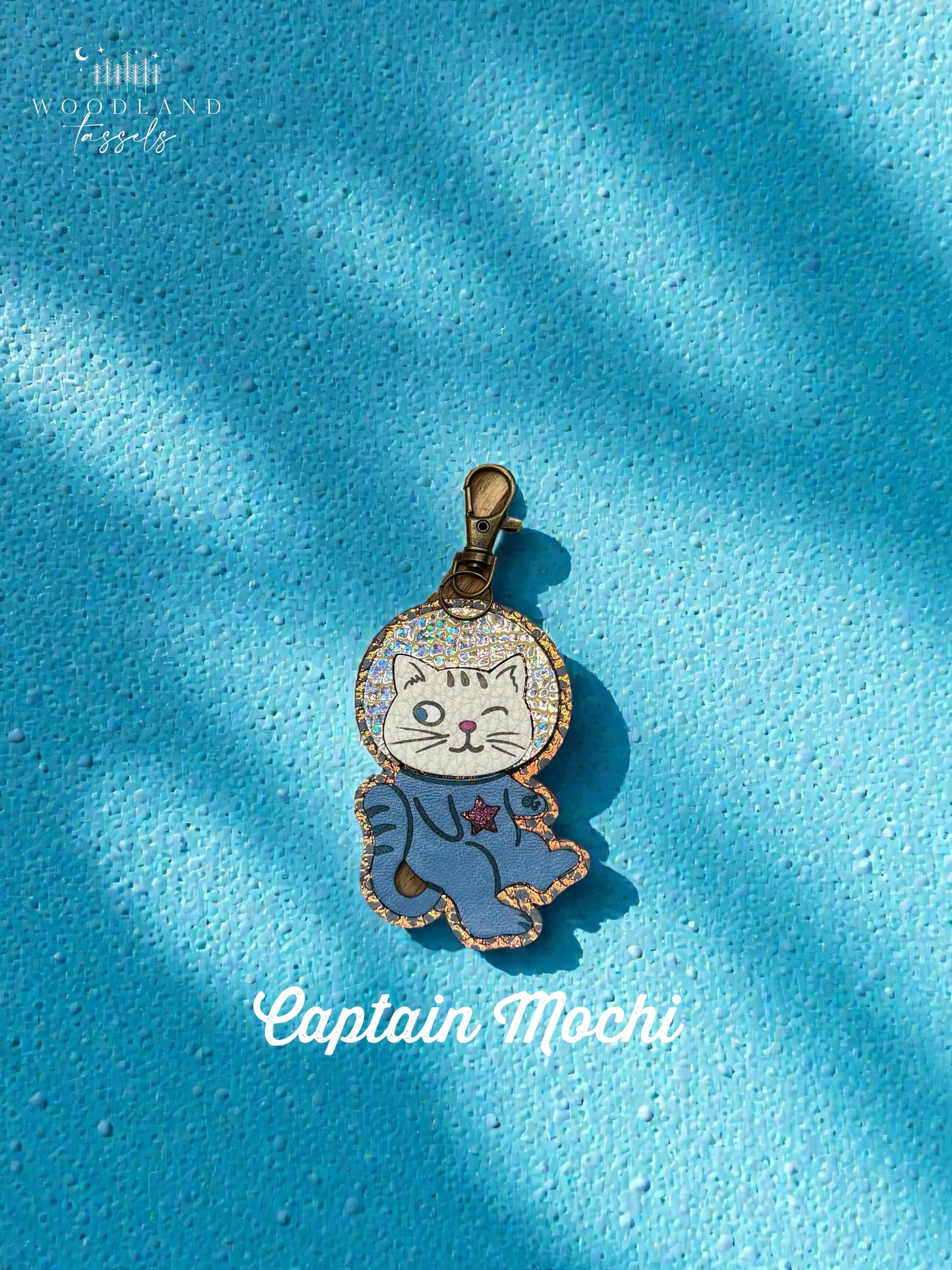 Astro Cat Leather Bag Charm