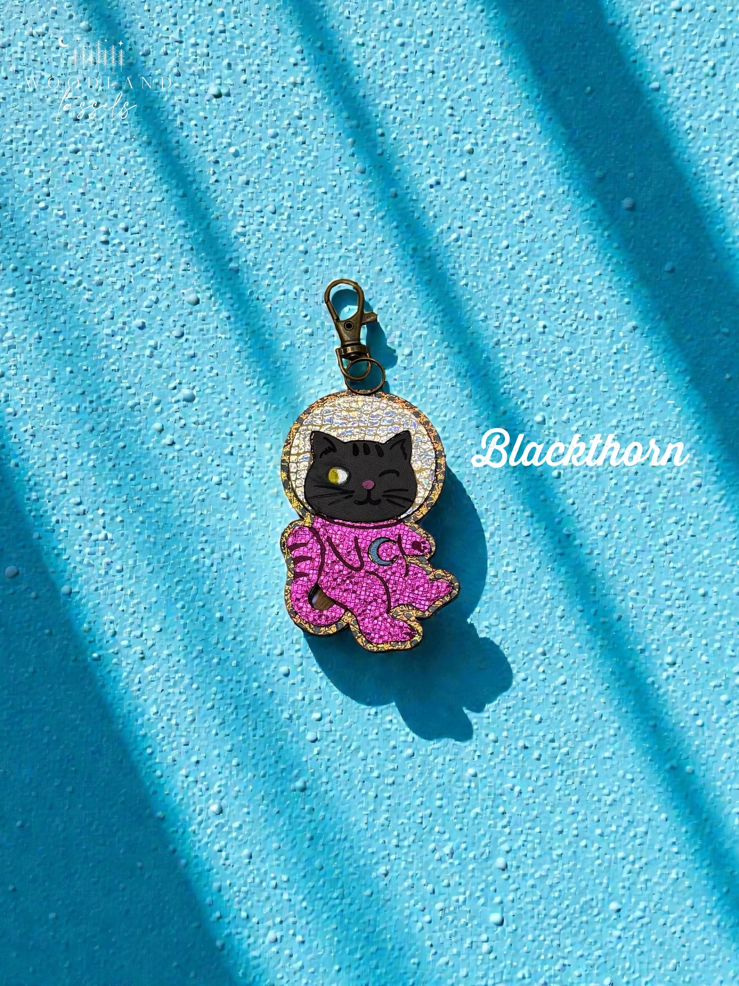 Astro Cat Leather Bag Charm