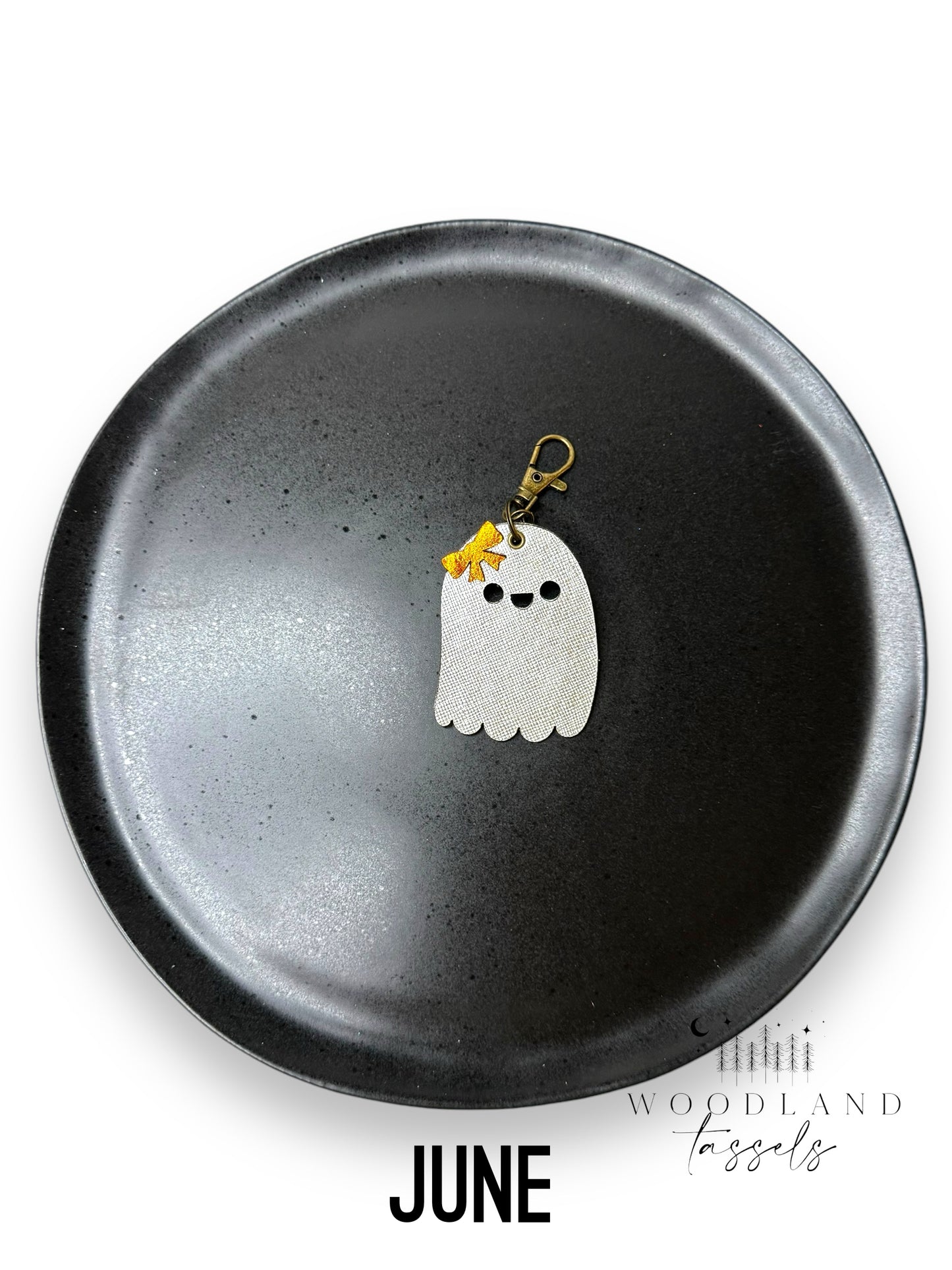 Ghostie Leather Bag Charm