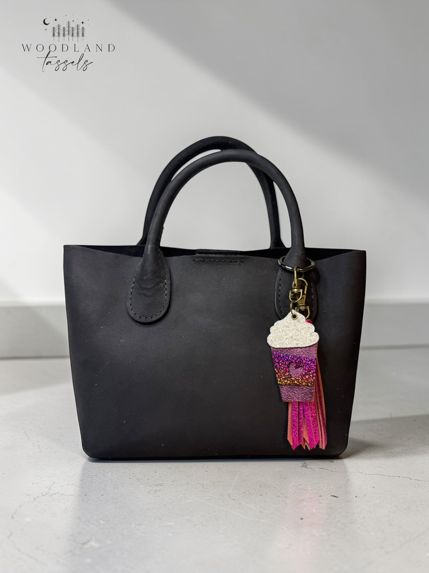 Latte Leather Bag Charms