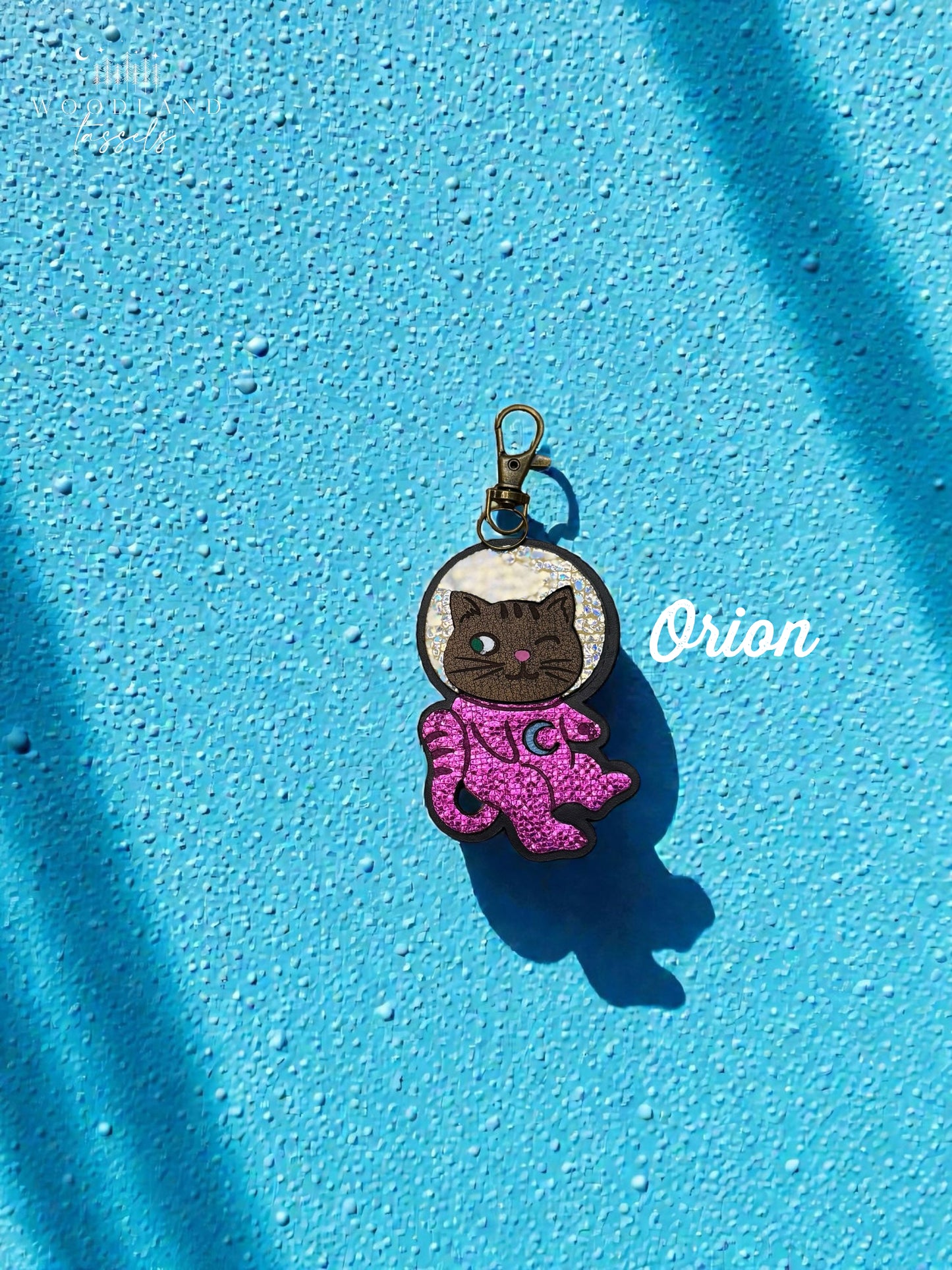 Astro Cat Leather Bag Charm