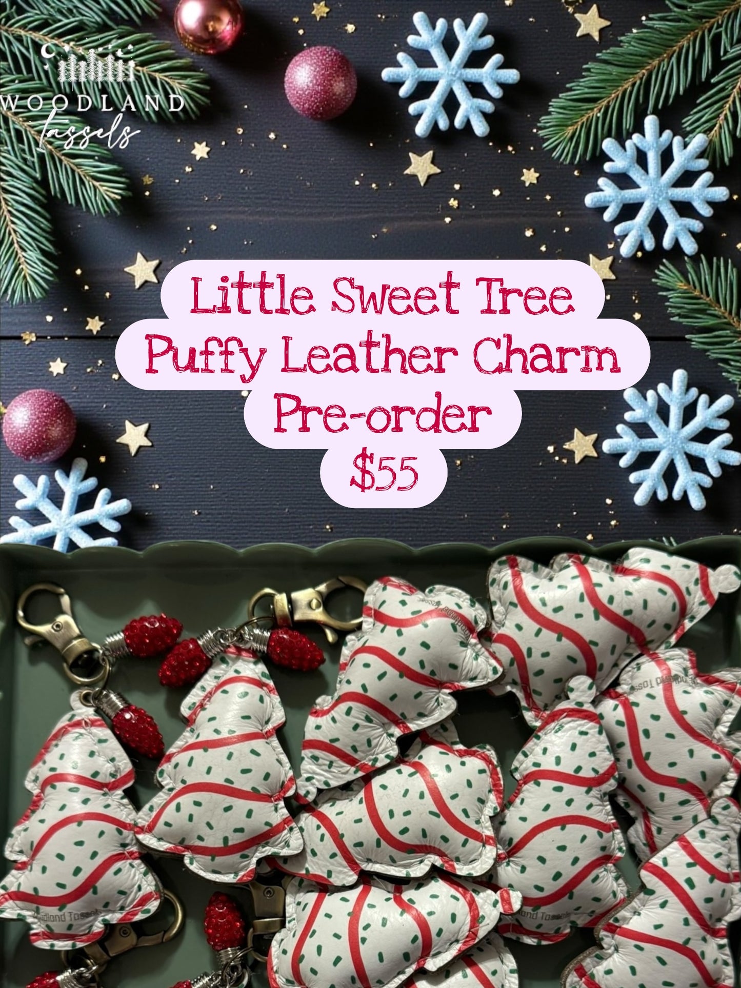 Little Sweet Tree Leather Purse Charm - Pre Order