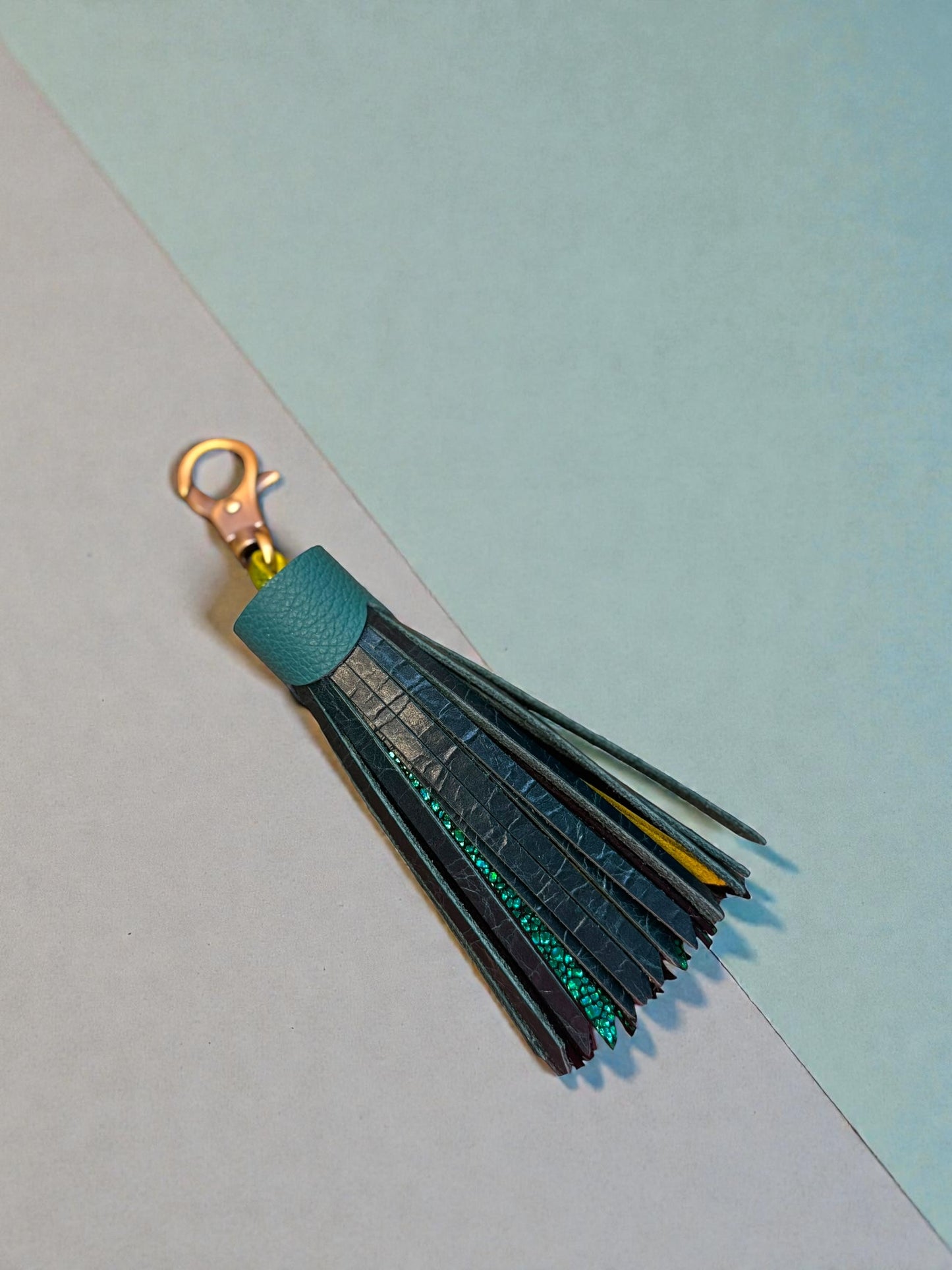 Boreal Shimmer Leather Tassel
