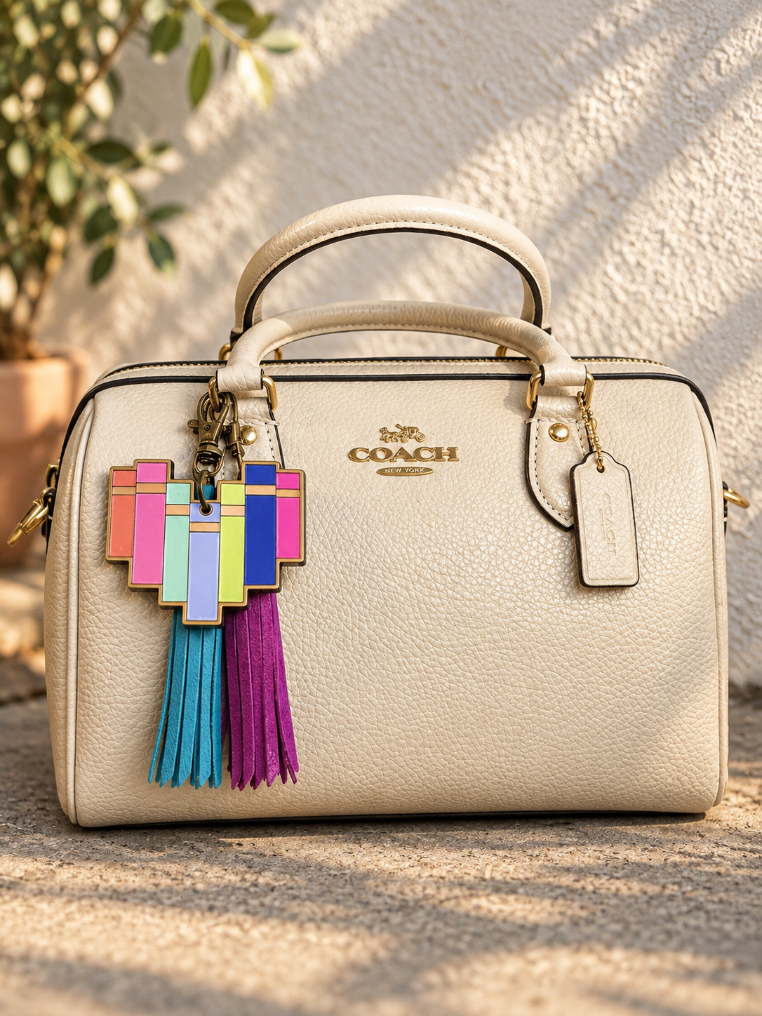 Love Story Leather Book Bag Charm
