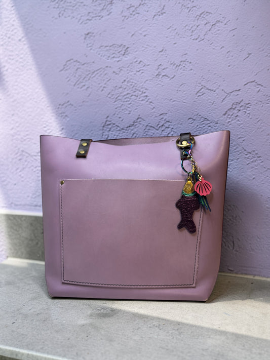 Fancy Fish Leather Bag Charm