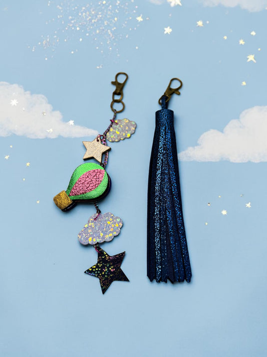 Skybound Leather Bag Charm