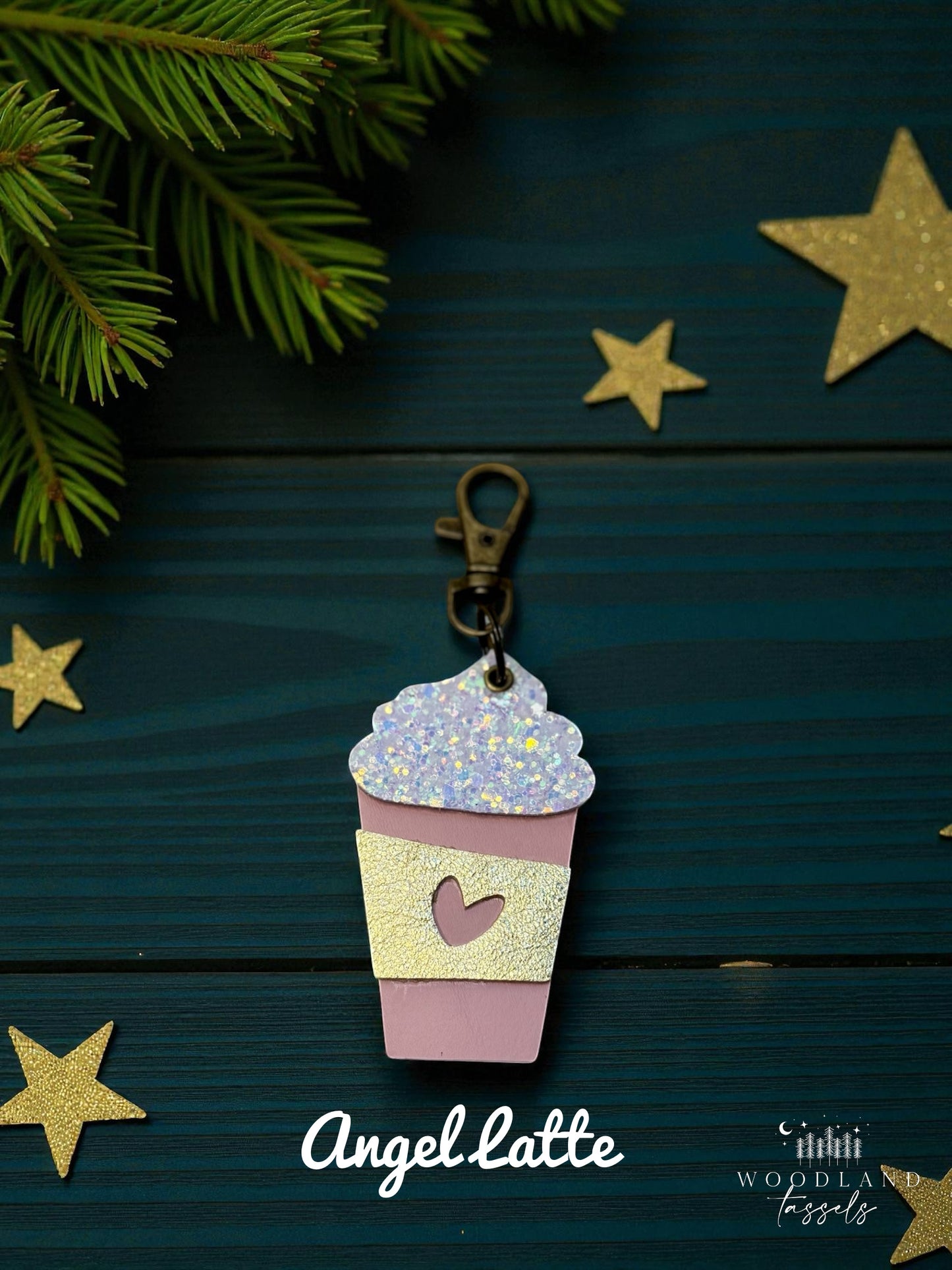 Latte Leather Purse Charm