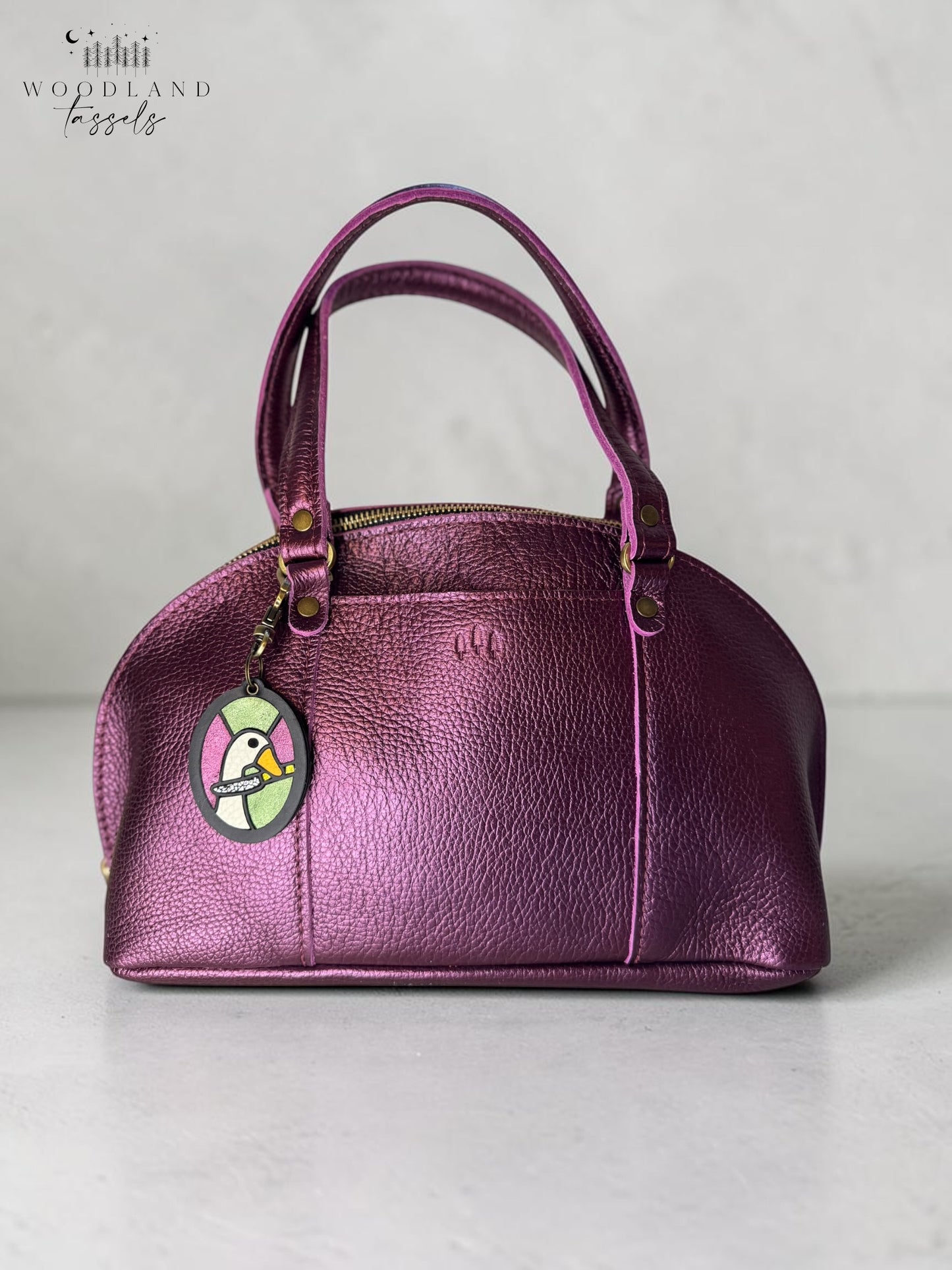 Serious Goose Leather Bag Charm