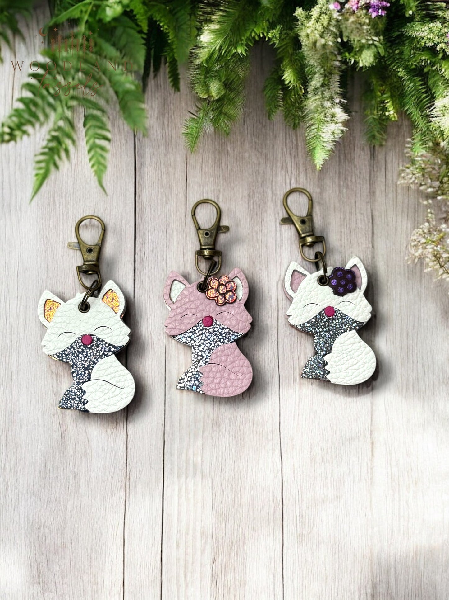 Fox Leather Purse Charm