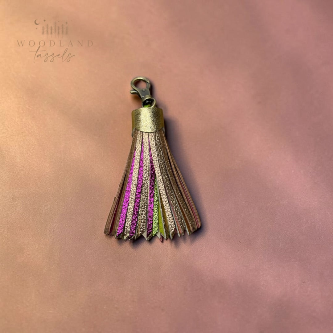 Goldie Leather Tassel | Bag Charm